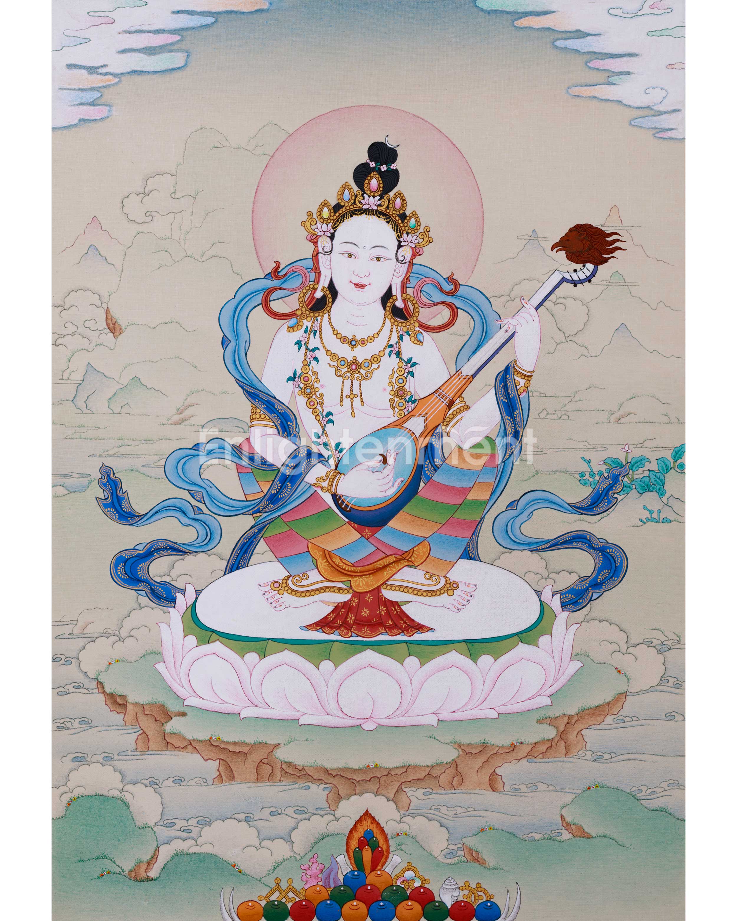 Saraswati: Mother Yangchenma Thangka