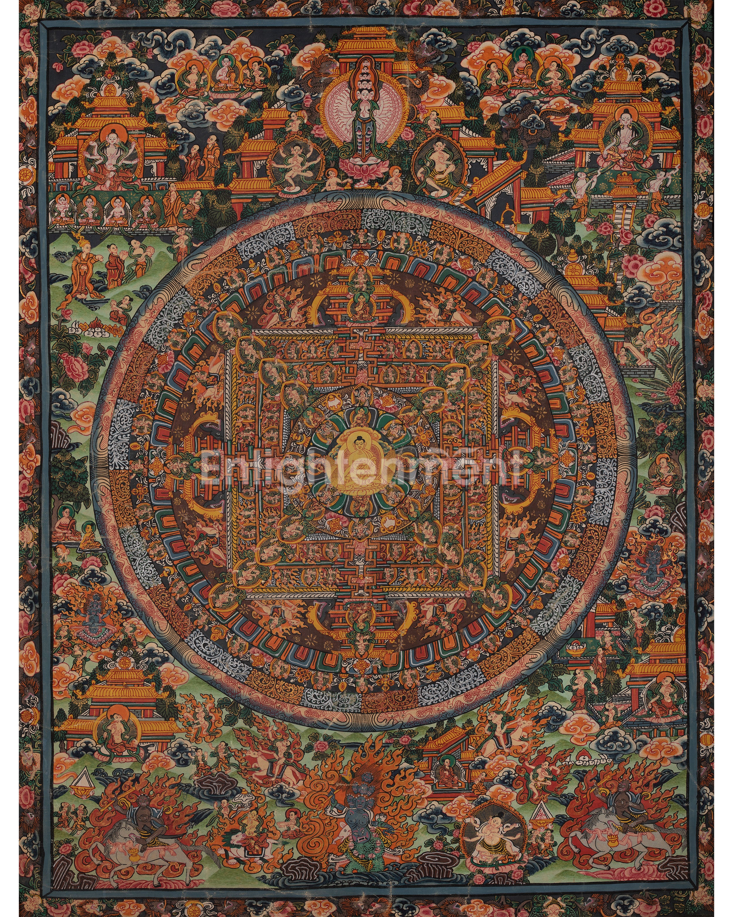 Vintage Shakyamuni Buddha Thangka