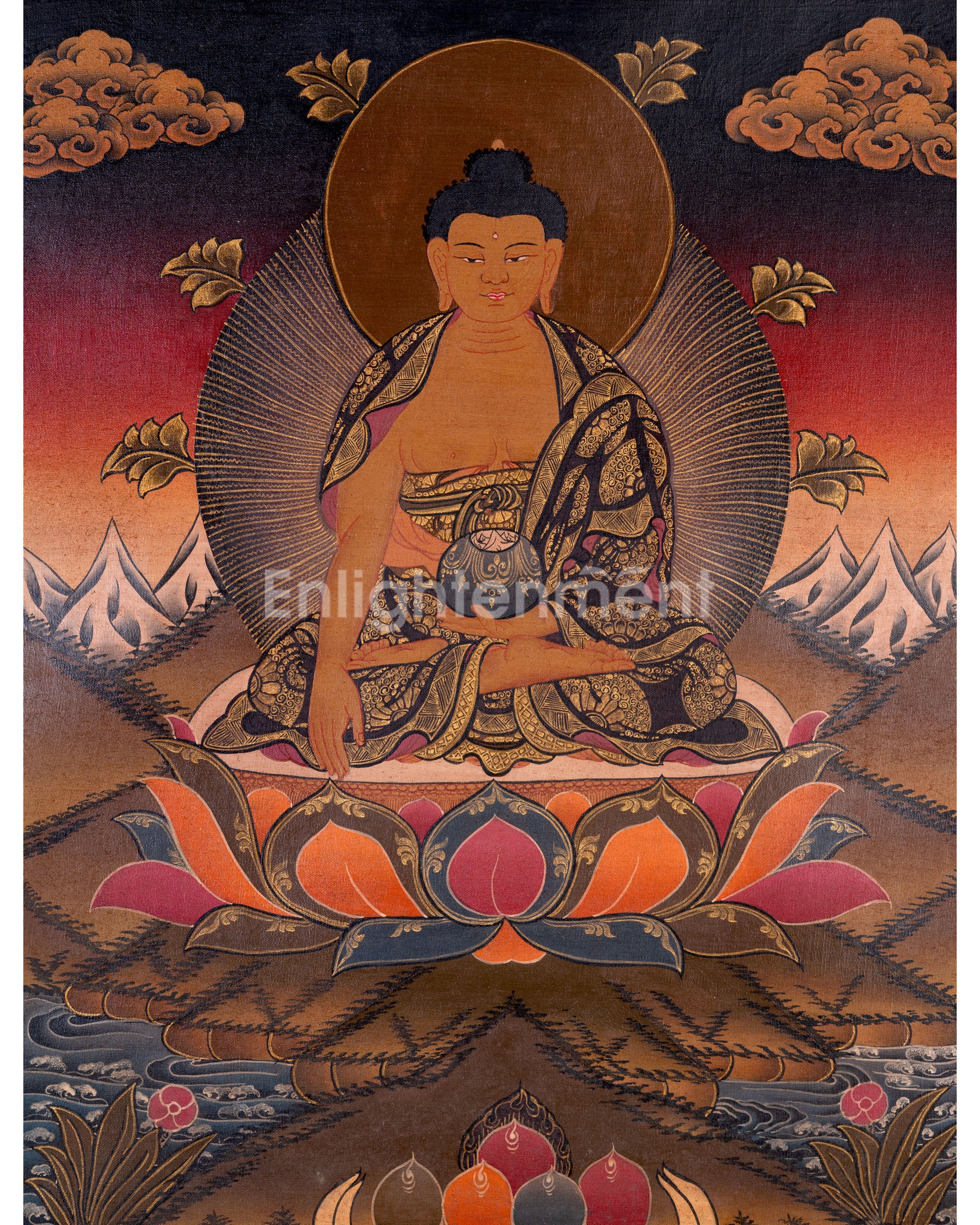 Shakyamuni Buddha Tibetan Thangka