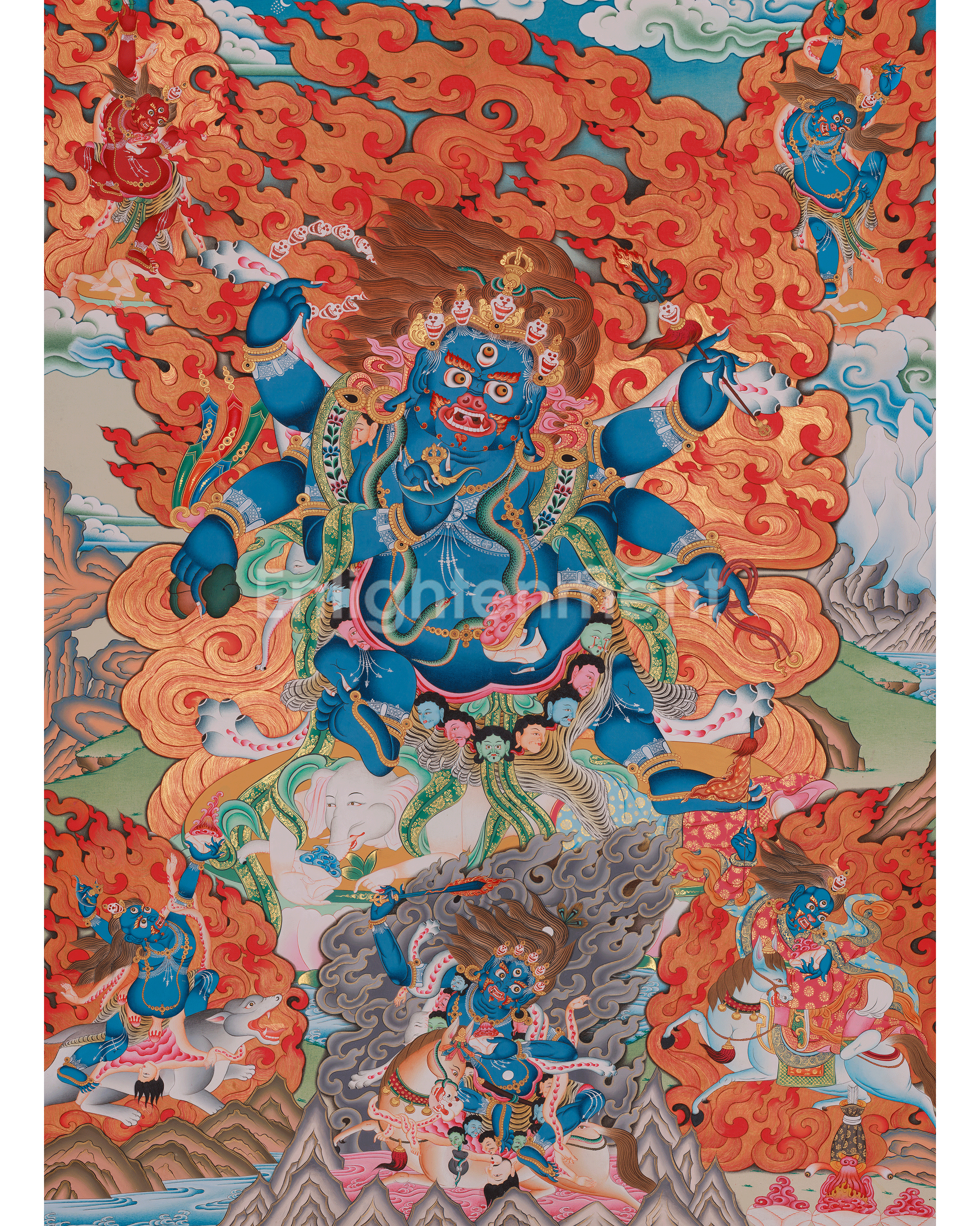 Six-Armed Mahakala Art