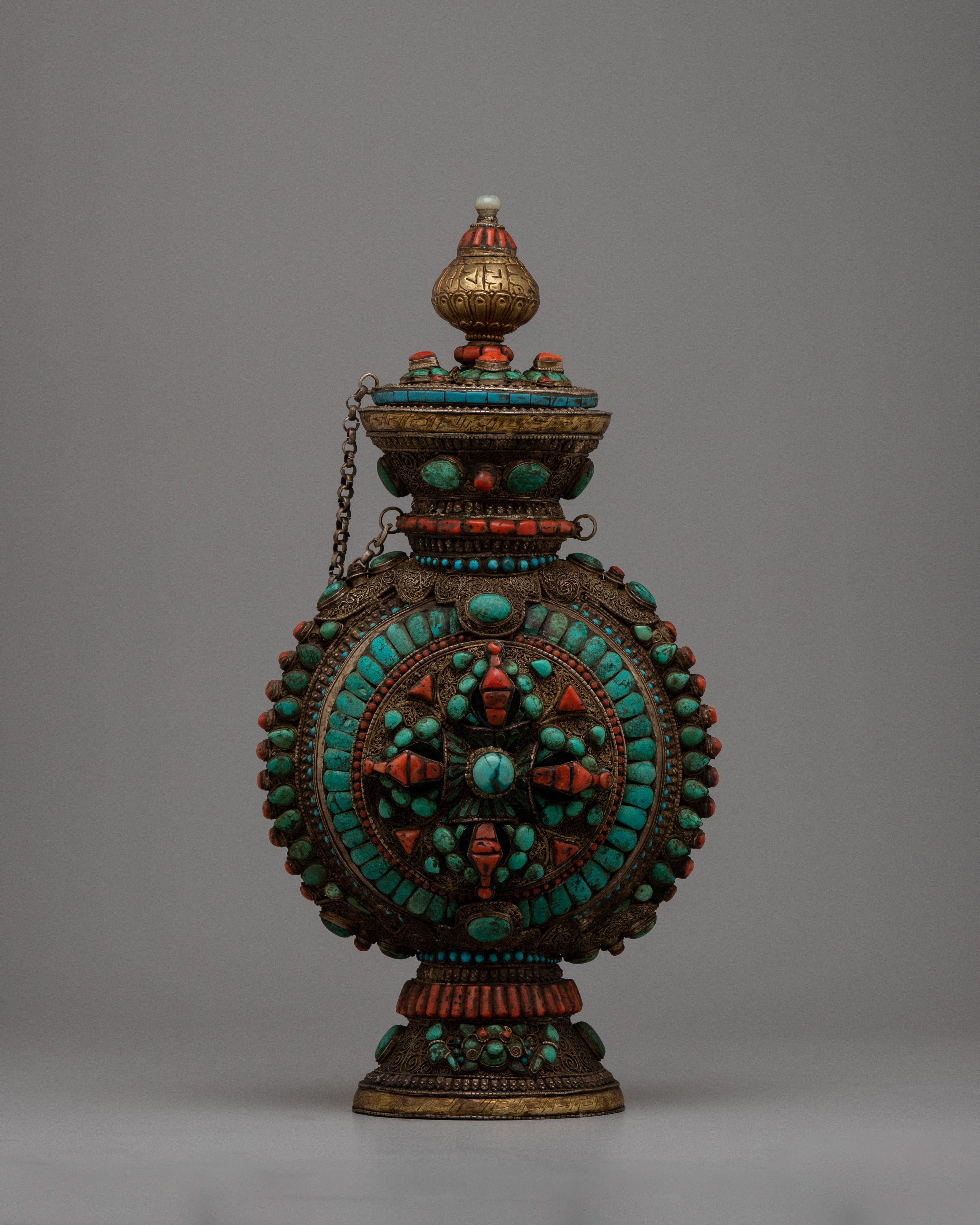 Tibetan Silver Snuff Bottle 