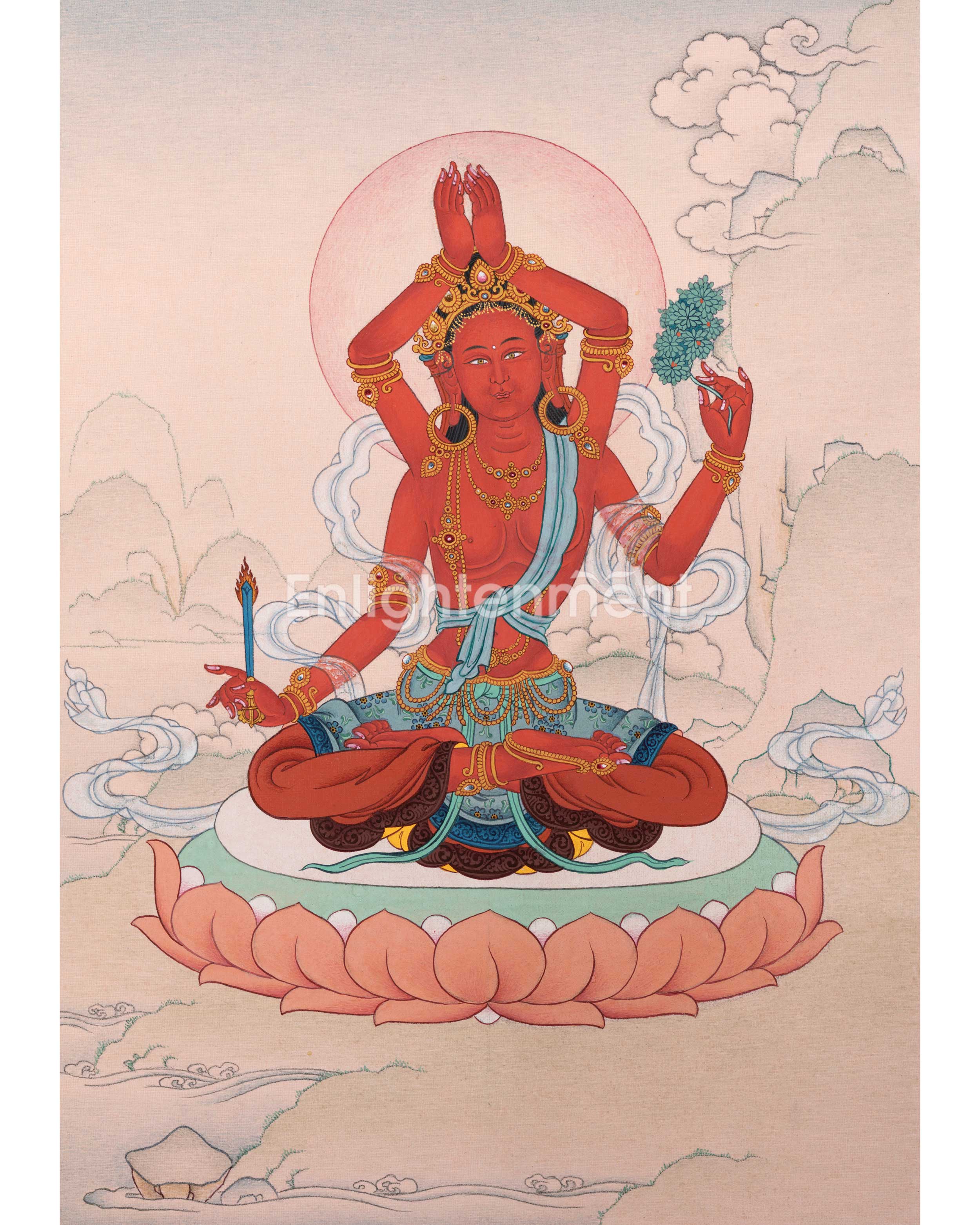 Soka Vinodana Tara | 21 Tara of Surya Gupta Thangka