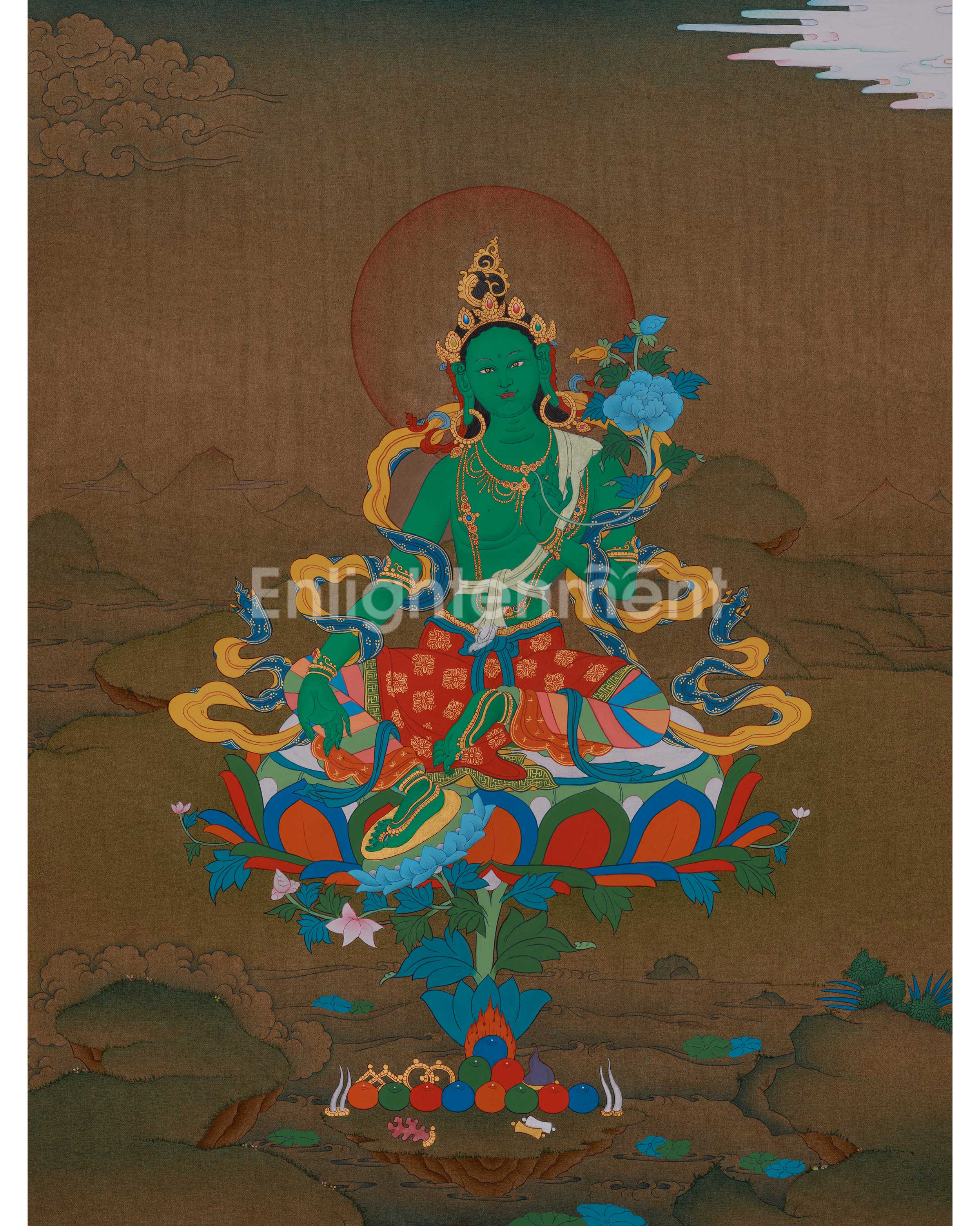 Spiritual Shyama Tara Thangka