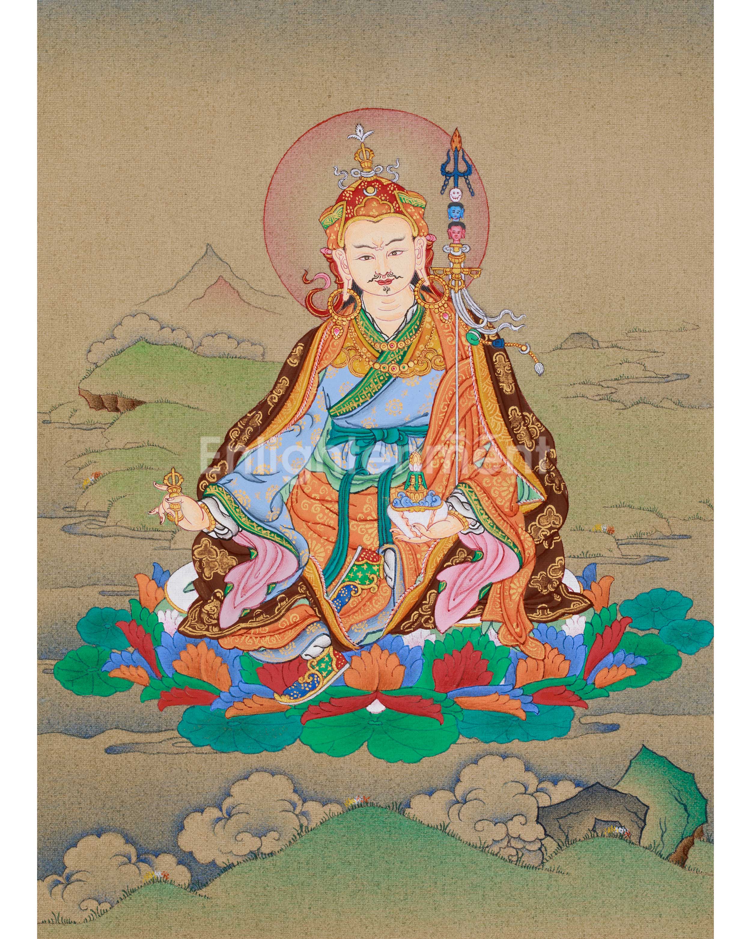 Spiritual Teacher Guru Rinpoche Thangka