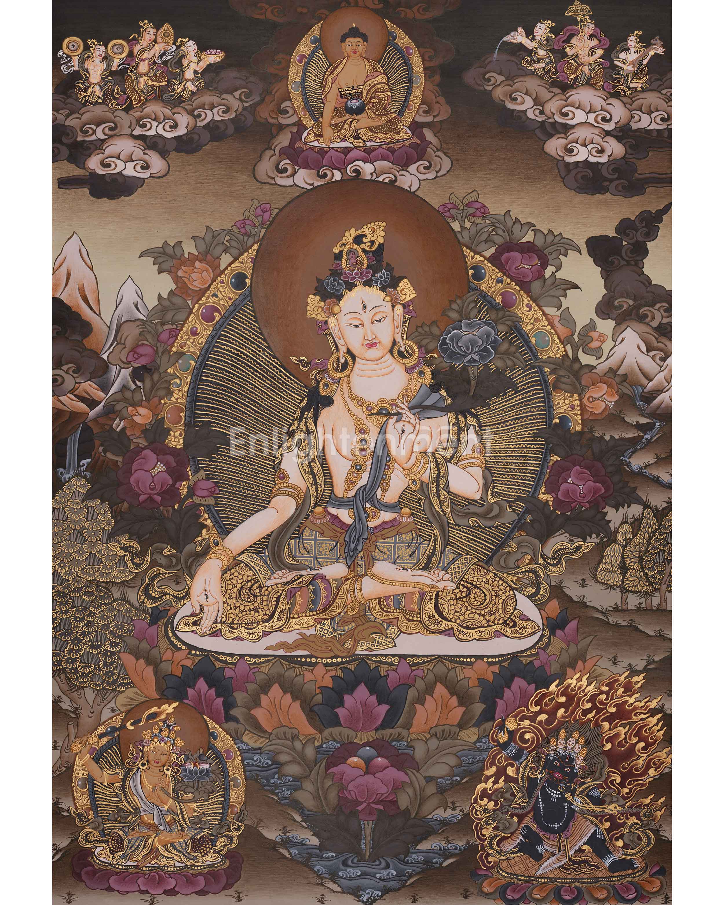 Spiritual Thangka Of White Tara
