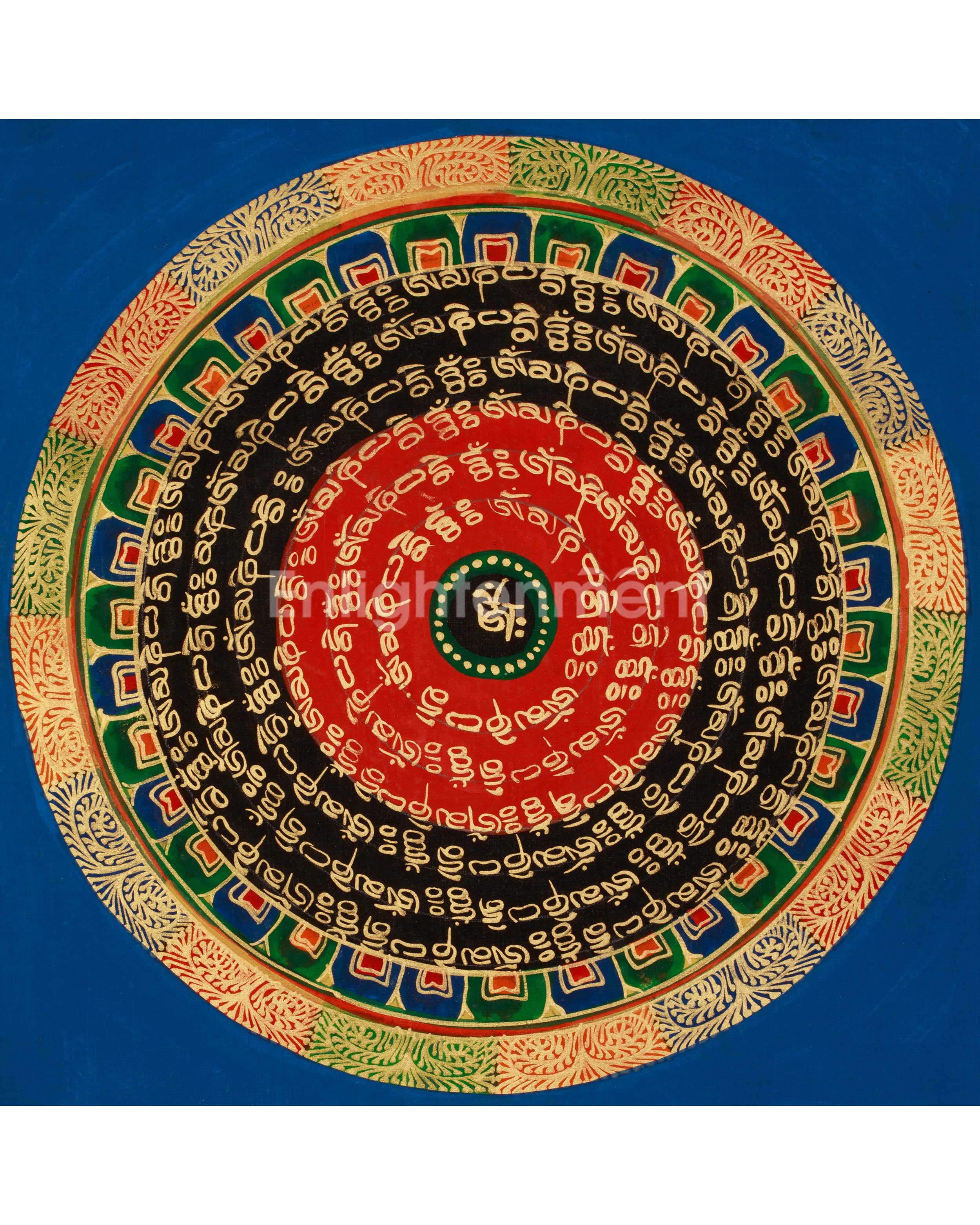 Spiritual Thangka of Mantra Mandala