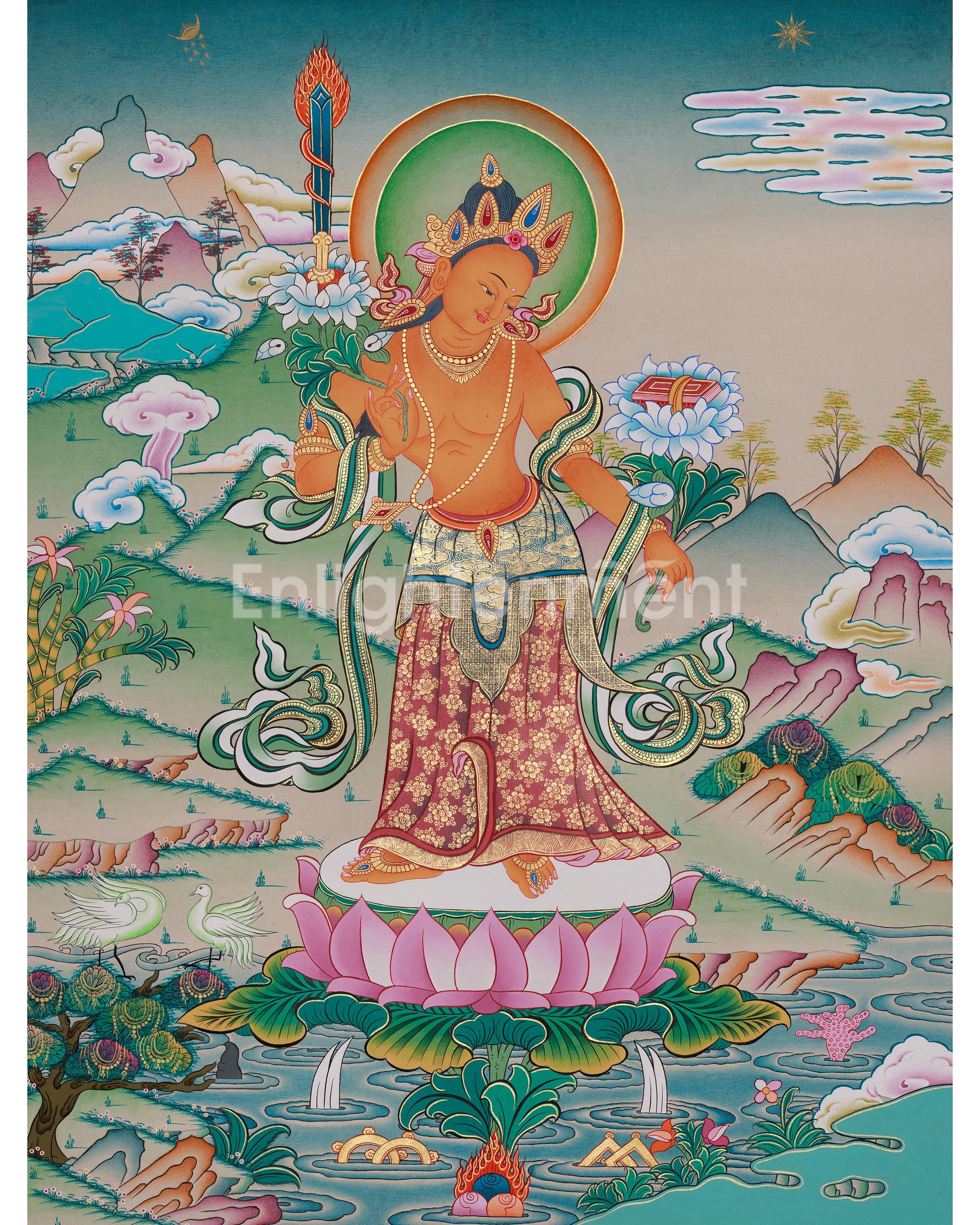 Standing Manjushri Thangka