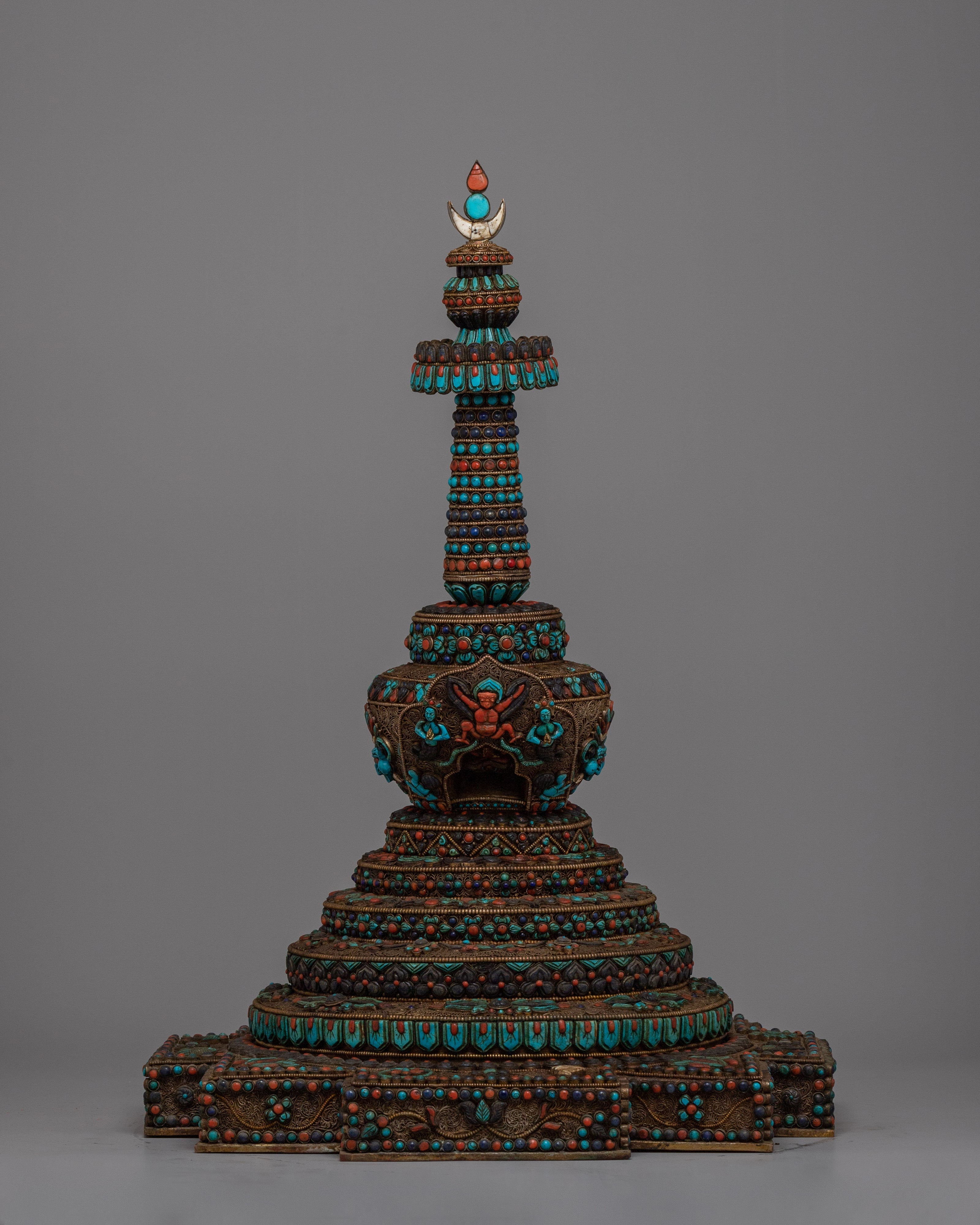 Tibetan Stupa Offering Statue