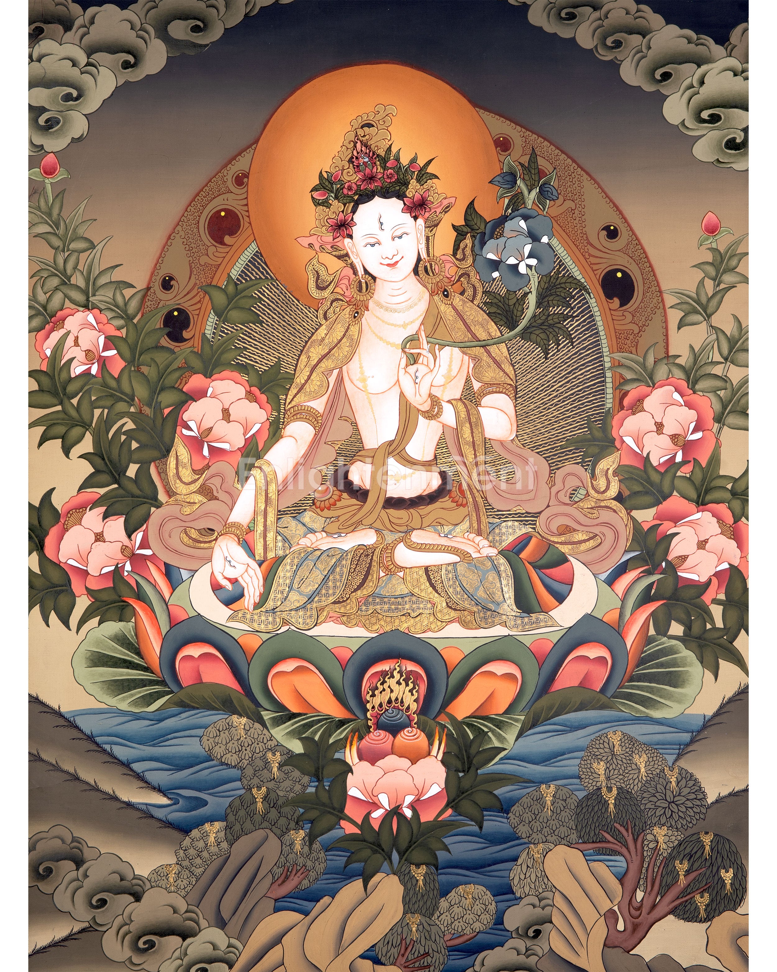 Tara Brocade Mounted Thangka