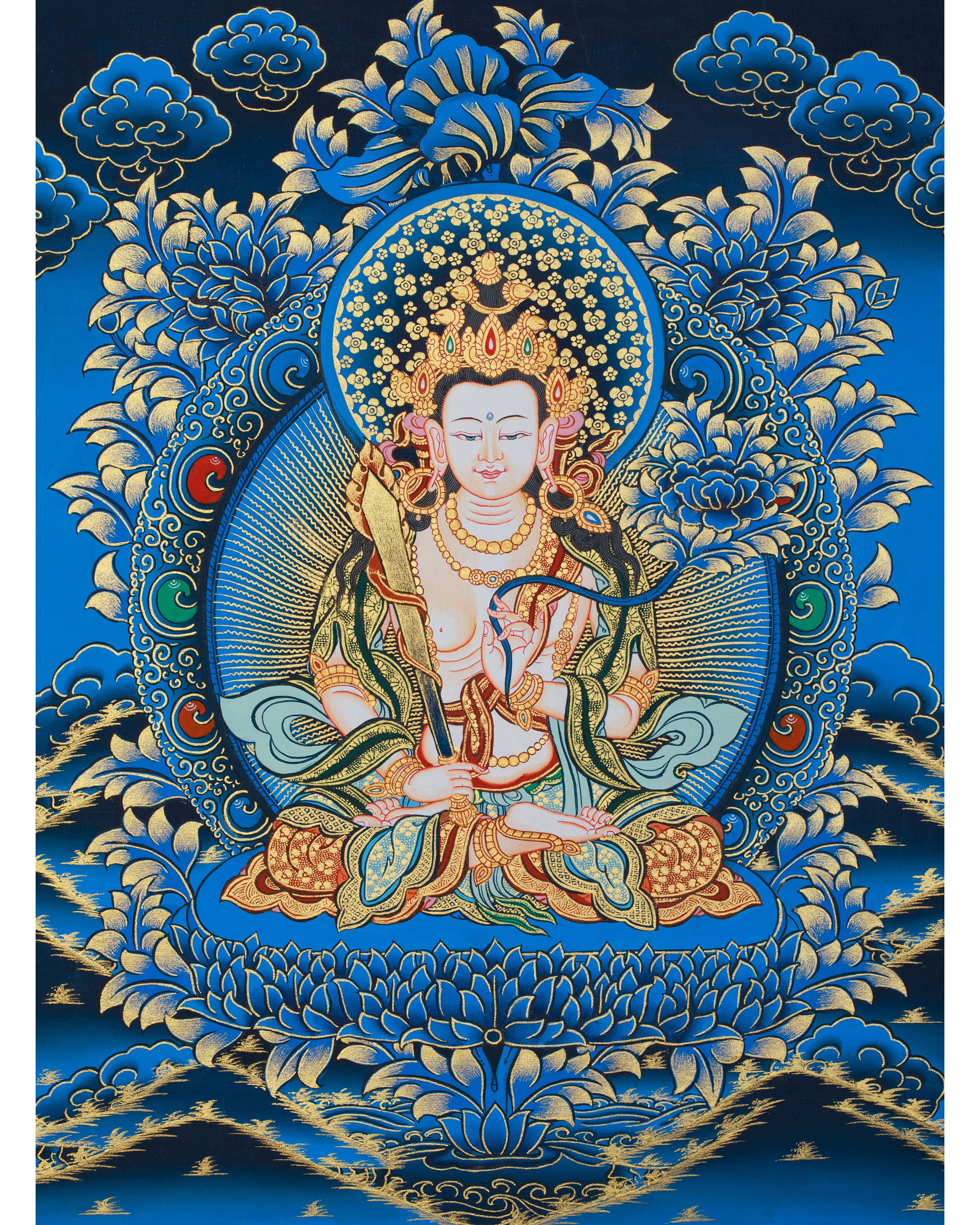 Thangka Of Bodhisattva Manjushri