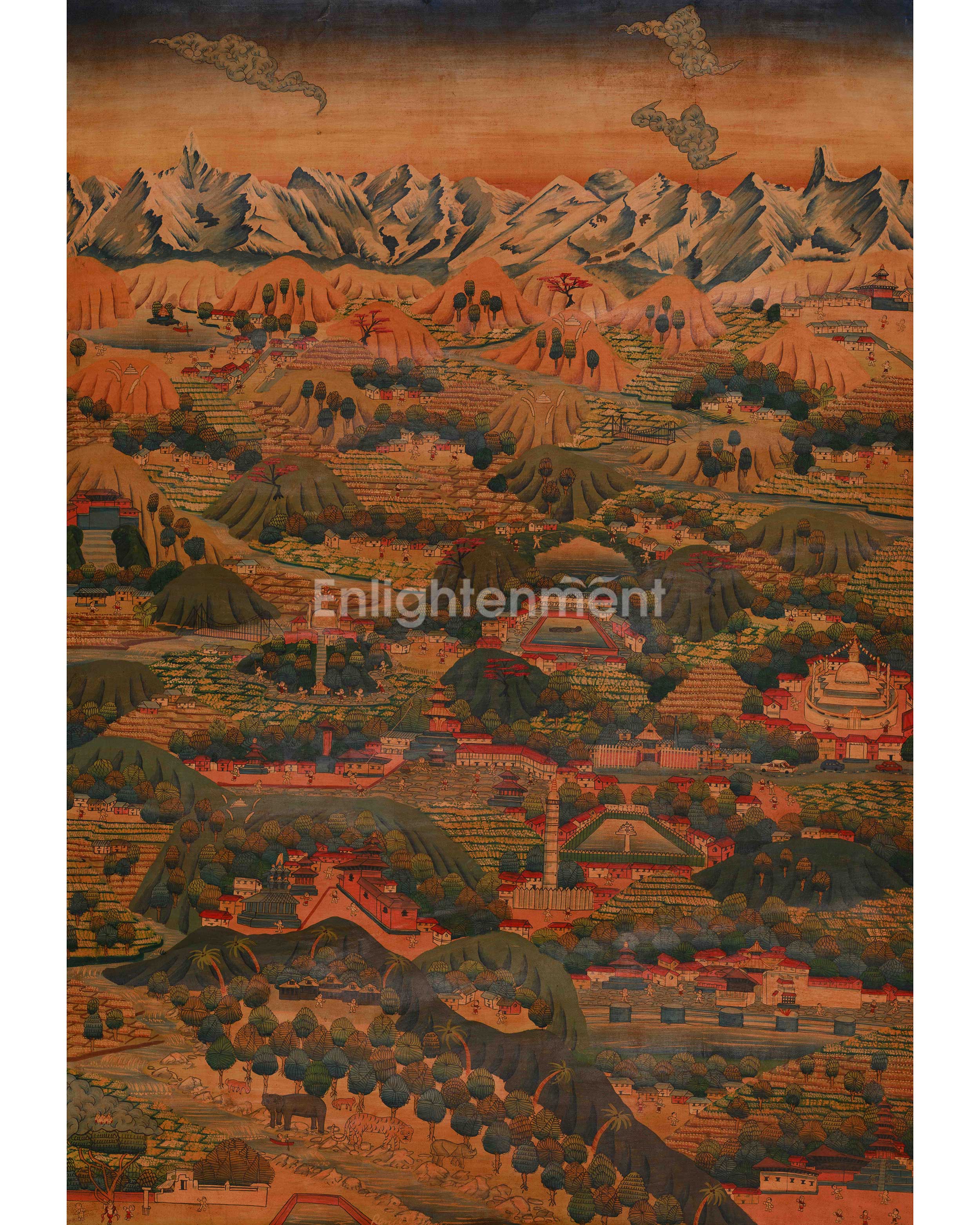 Thangka Of Kathmandu Valley