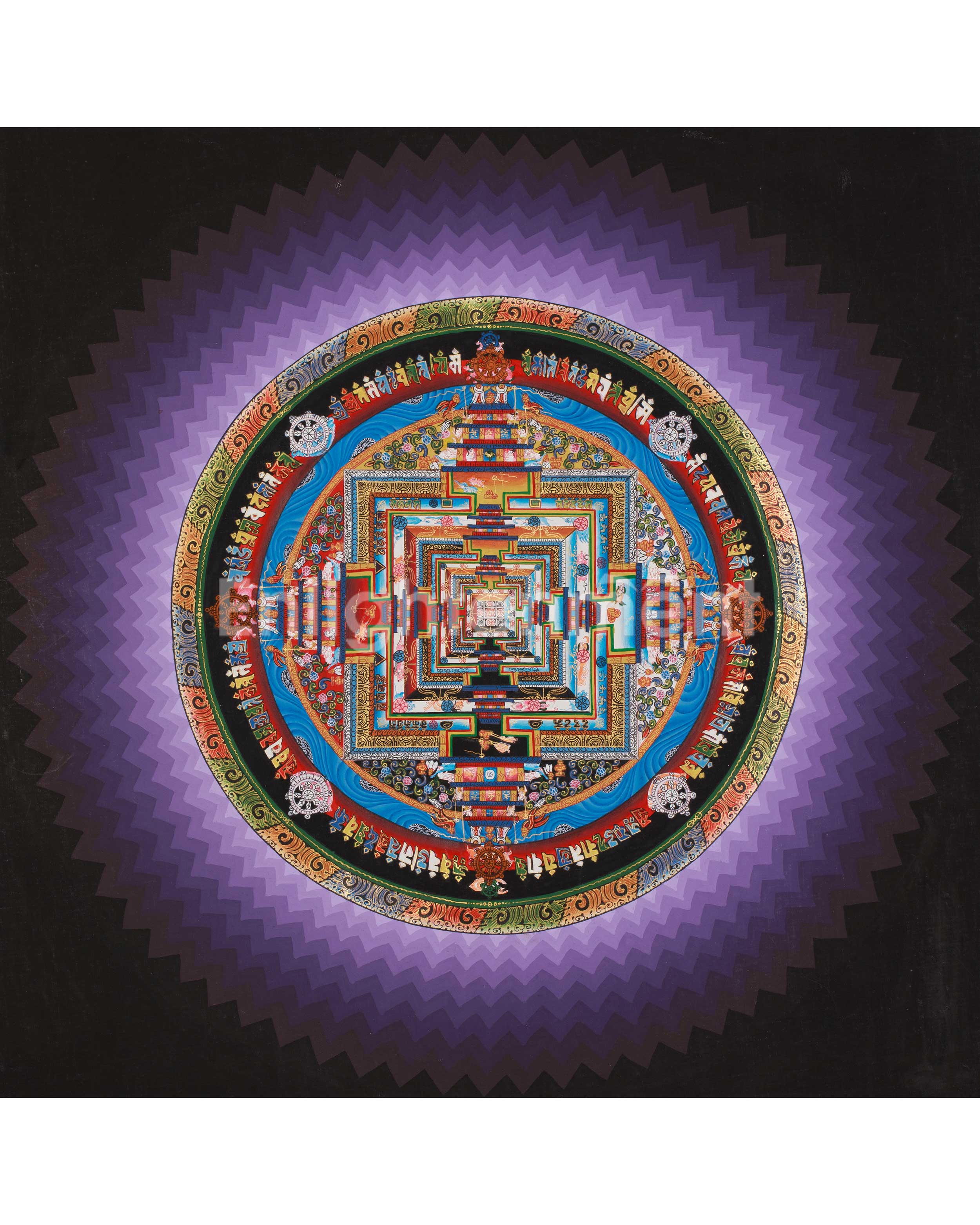 Buddhist Thangka of Kalachakra Mandala