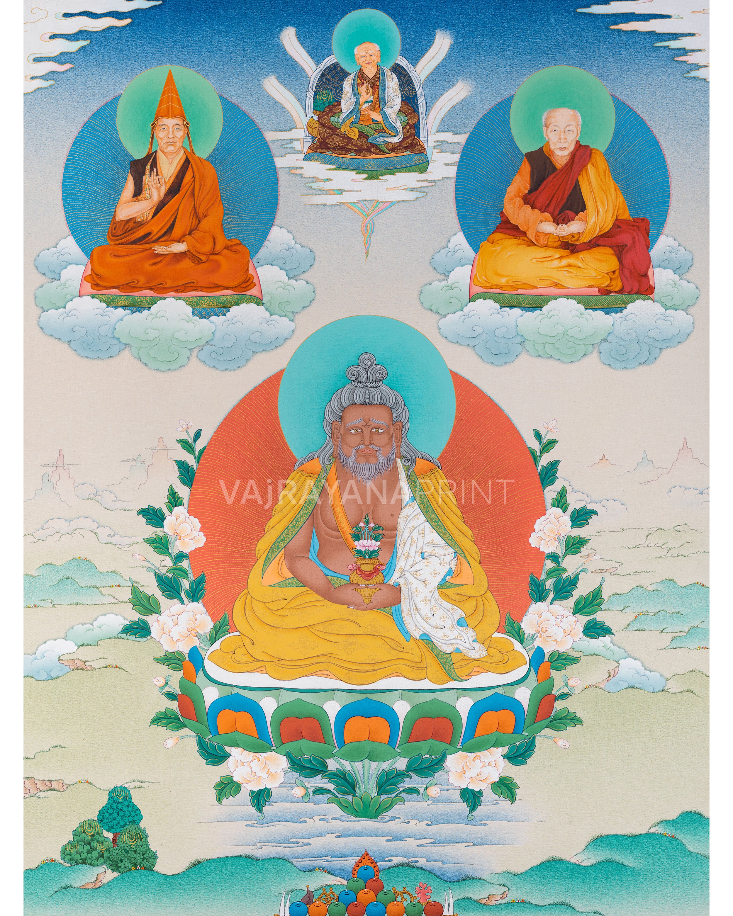 Thangtong Gyalpo Thangka Print | Buddhist Master | Giclee Canvas Print