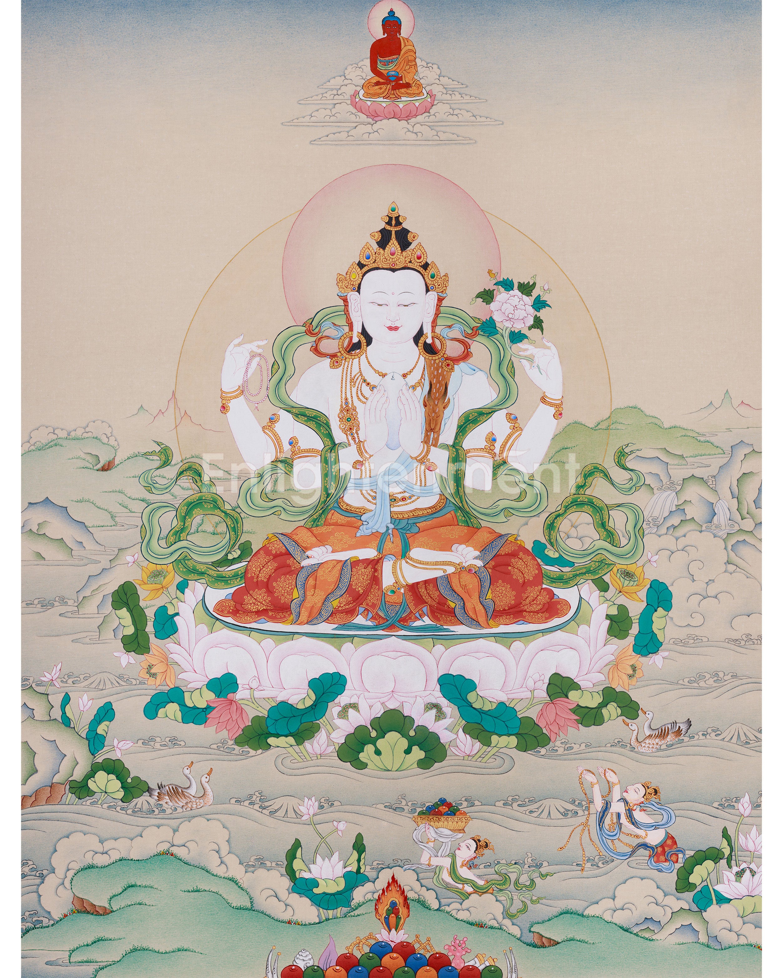Tibetan Bodhisattva Four Armed Chenrezig
