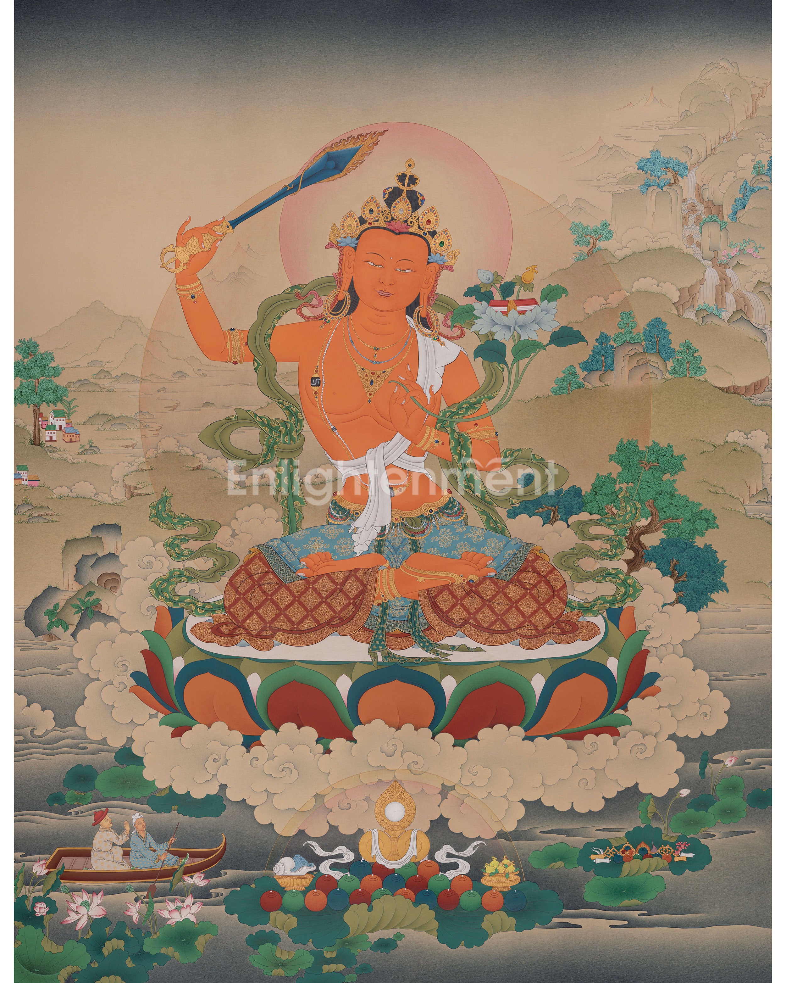 Tibetan Deity Manjushri Art