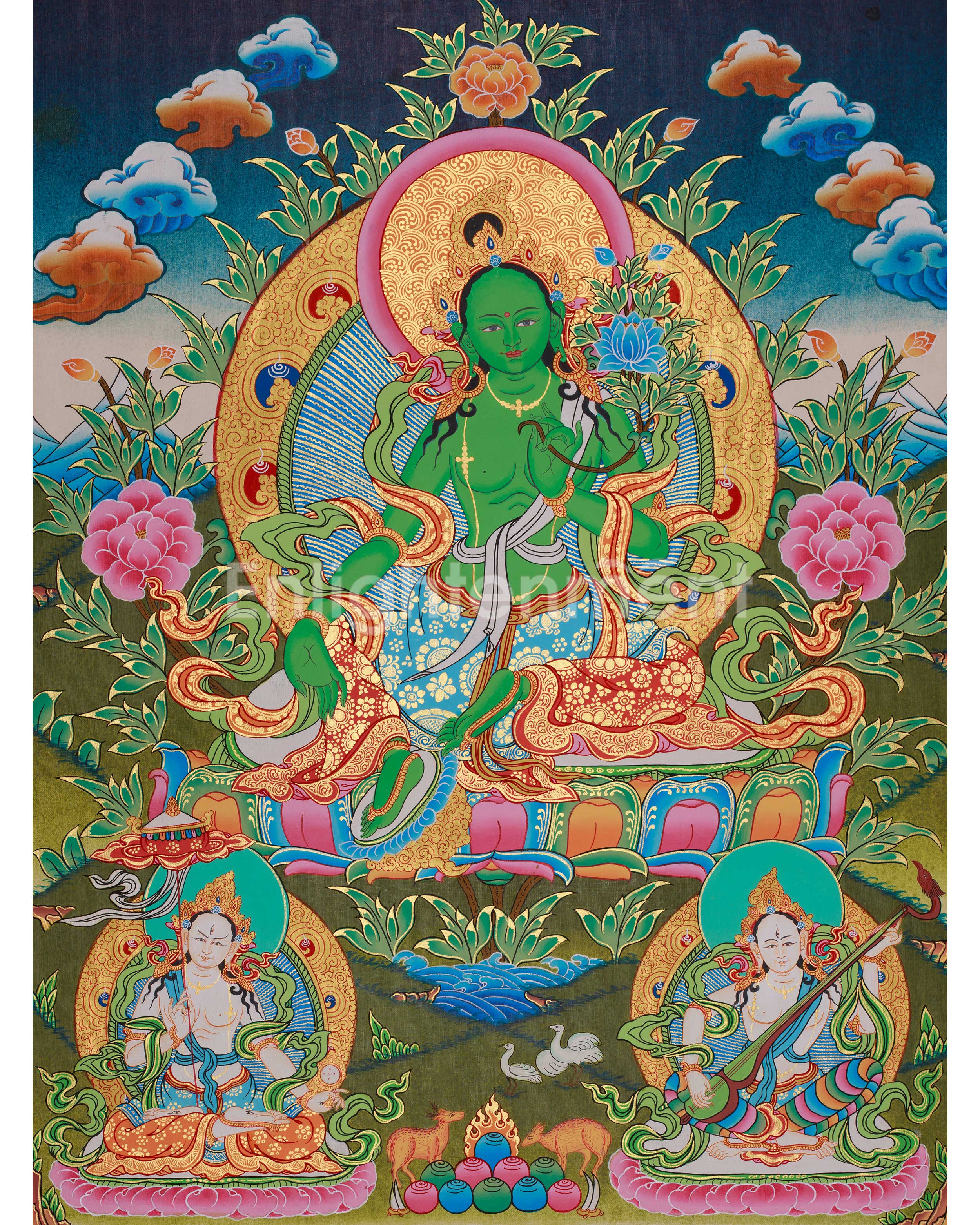 Tibetan Green Tara Art