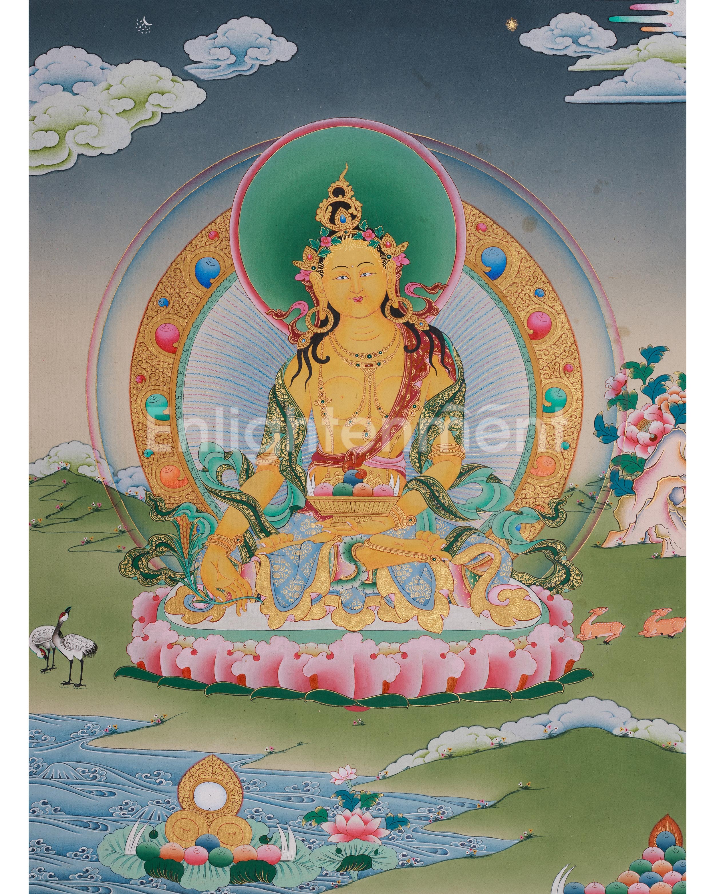 Tibetan Kshitigarbha Thangka