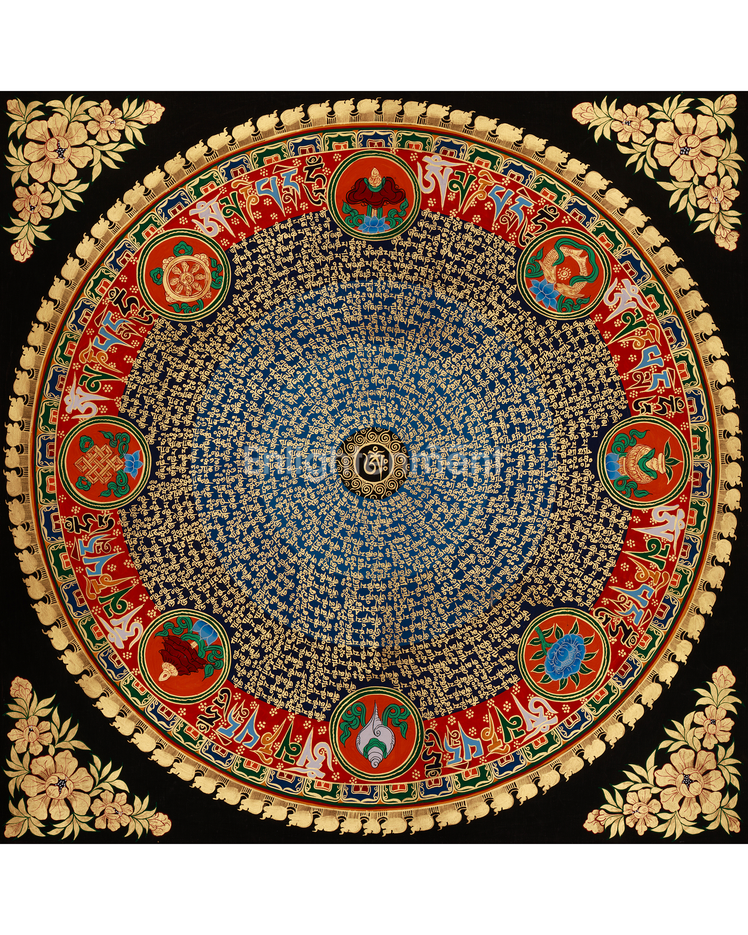 Tibetan Mantra Mandala Art