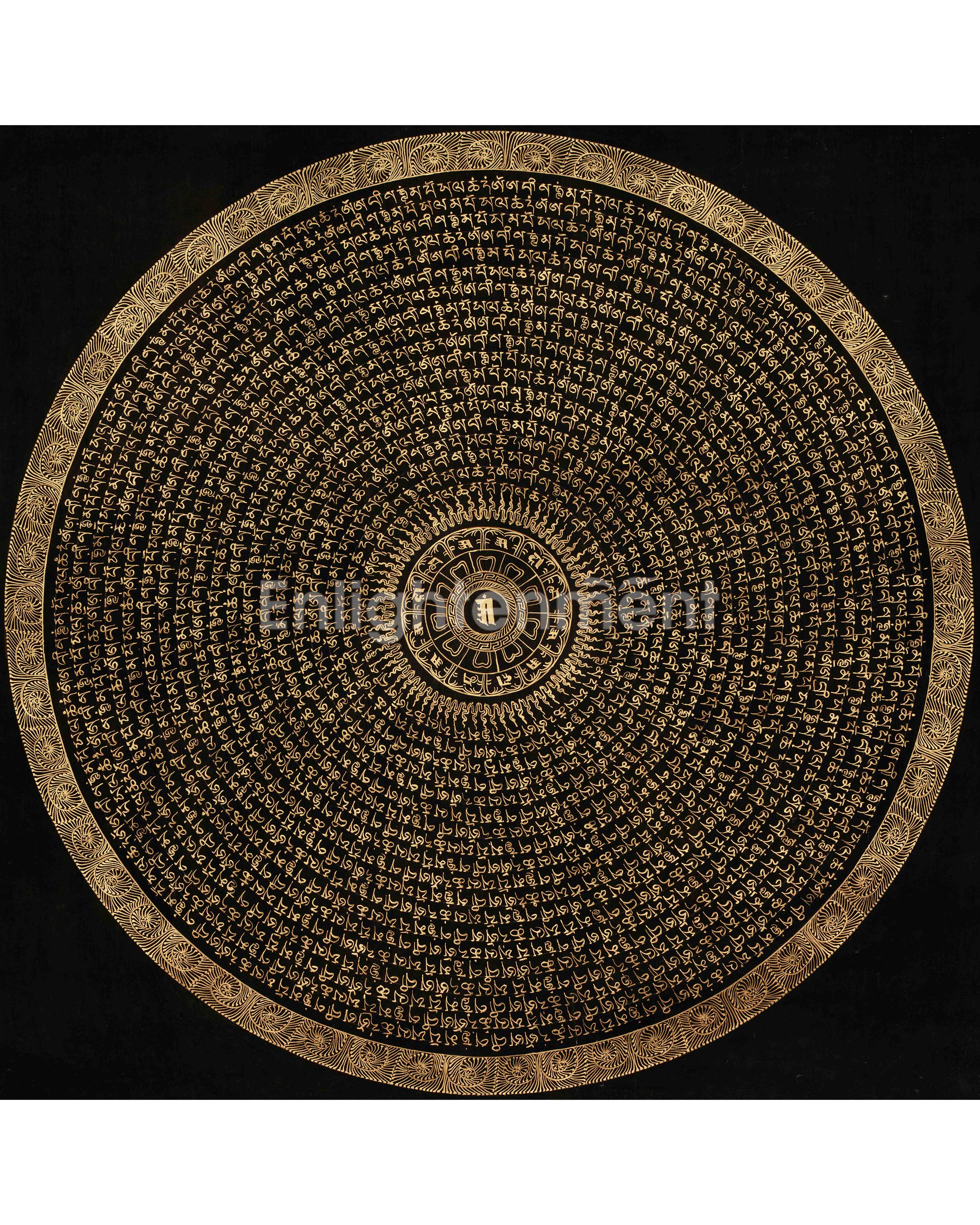 Tibetan Mantra Mandala Artwork