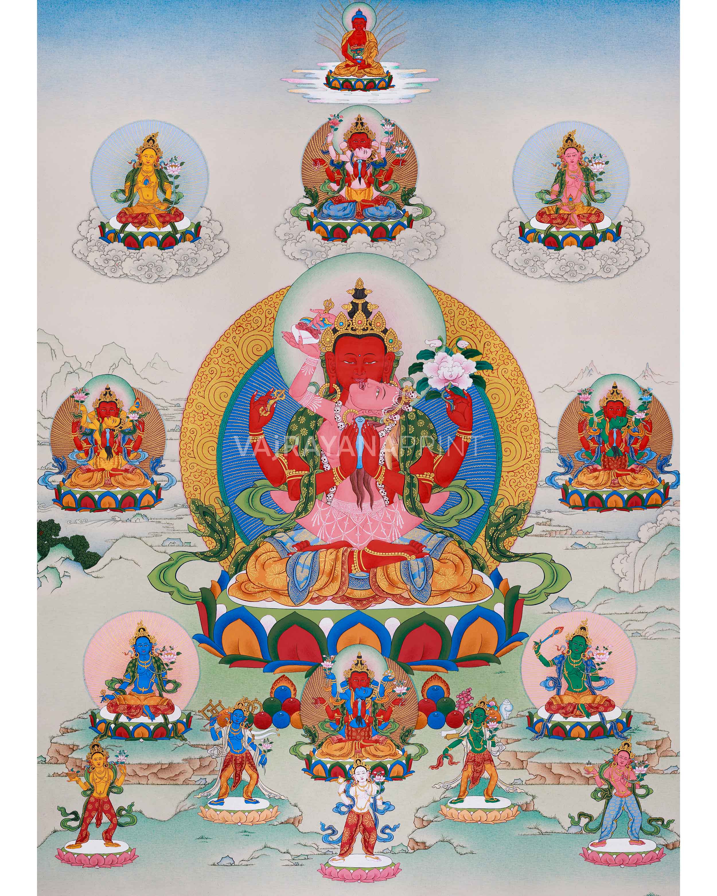 Tibetan Red Chenrezig Print