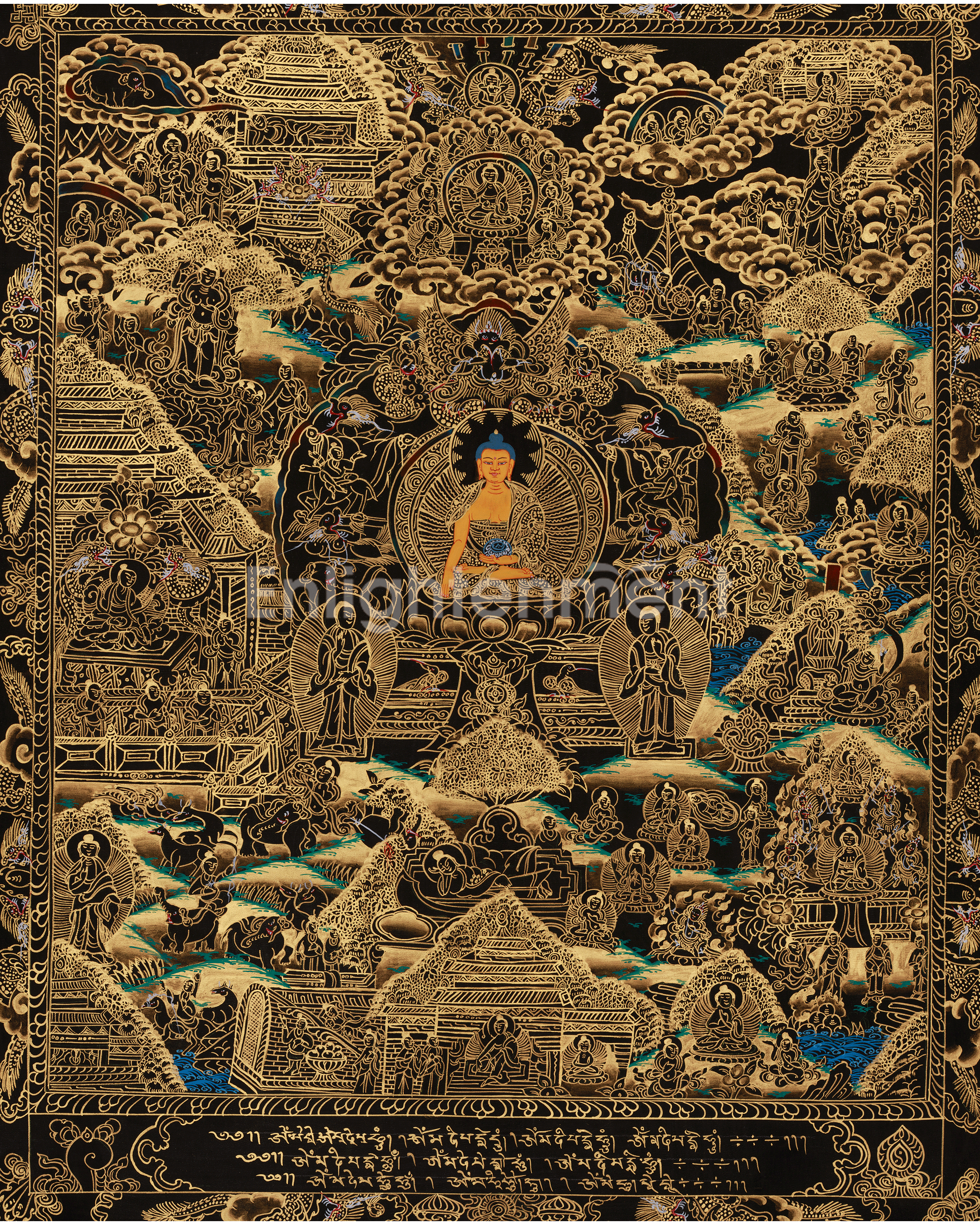 Traditional Art of Buddha Life Story Thangka