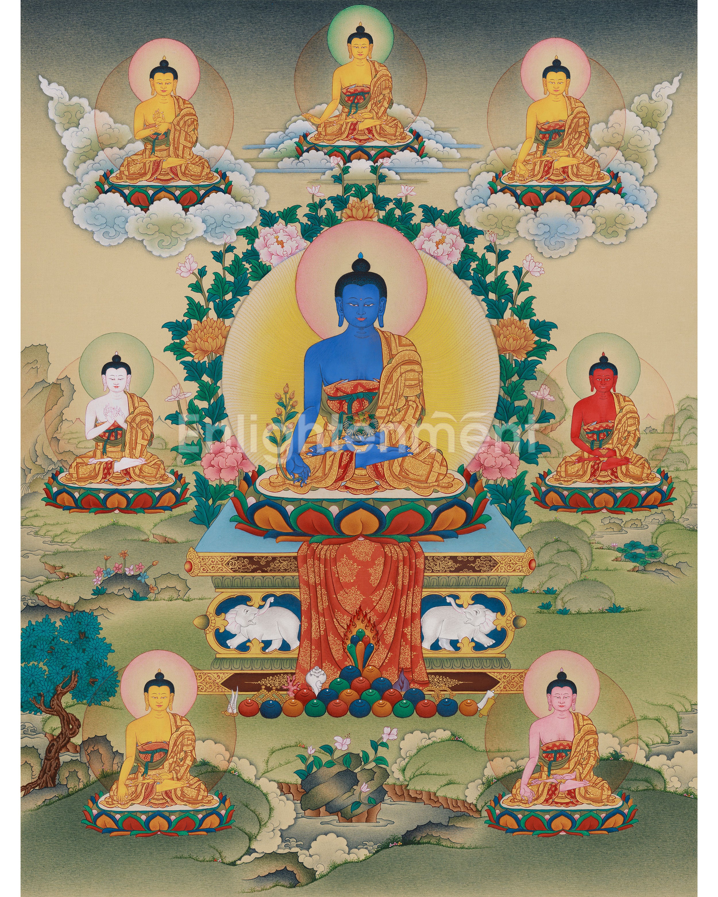 Traditional Art of the Eight Medicine Buddhas