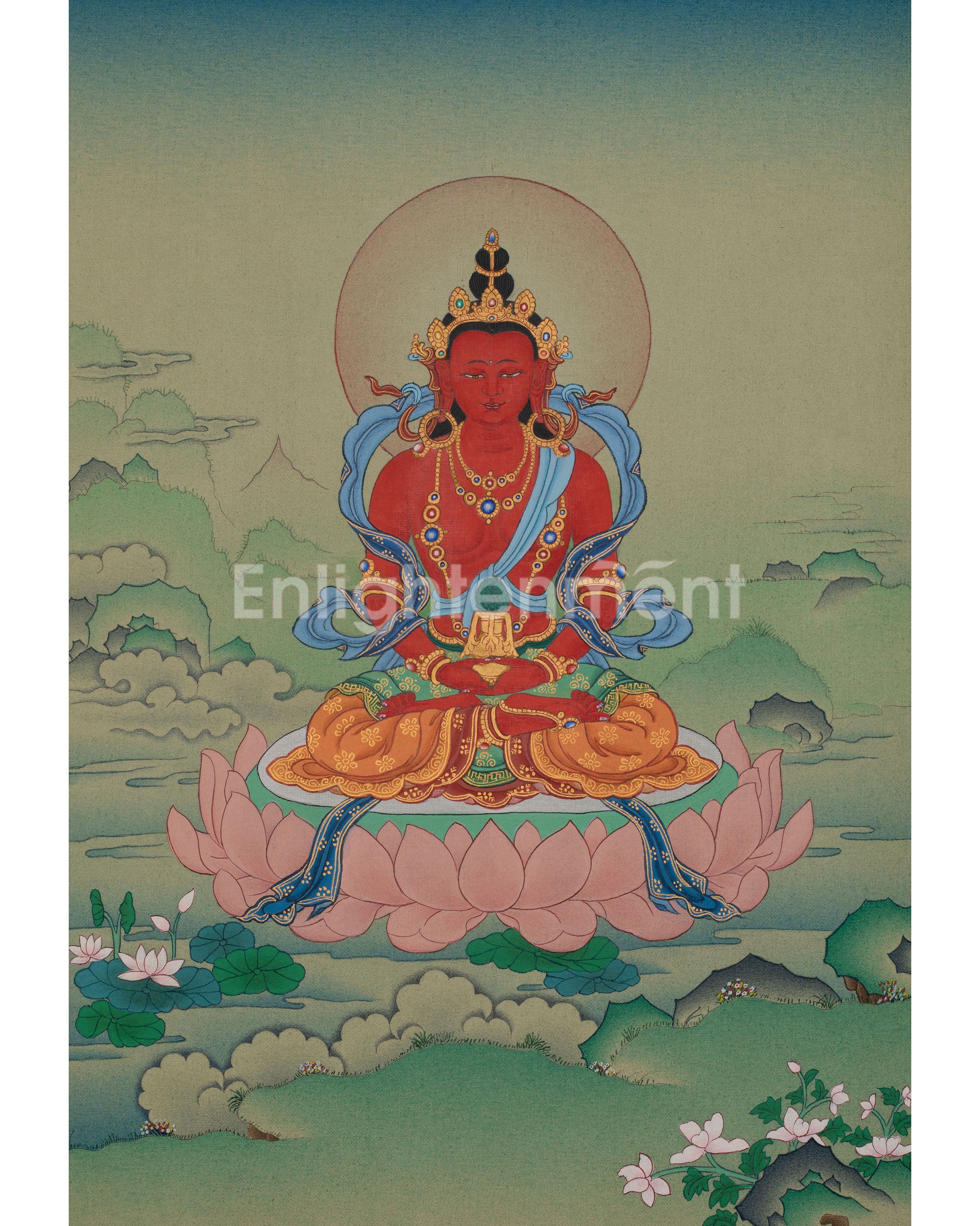Traditional Buddha Amitayus Thangka