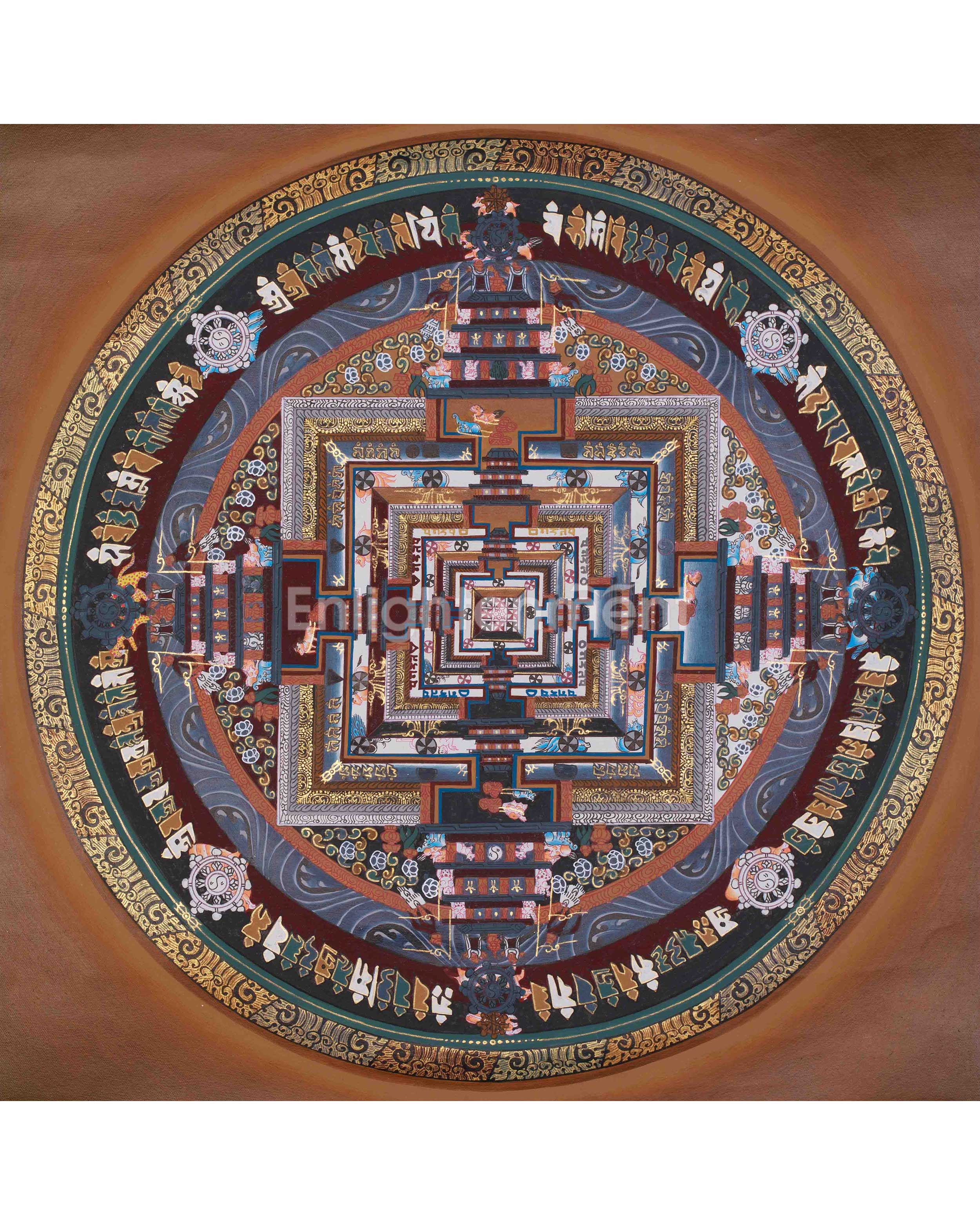 Traditional Thangka Of Kalachakra Mandala