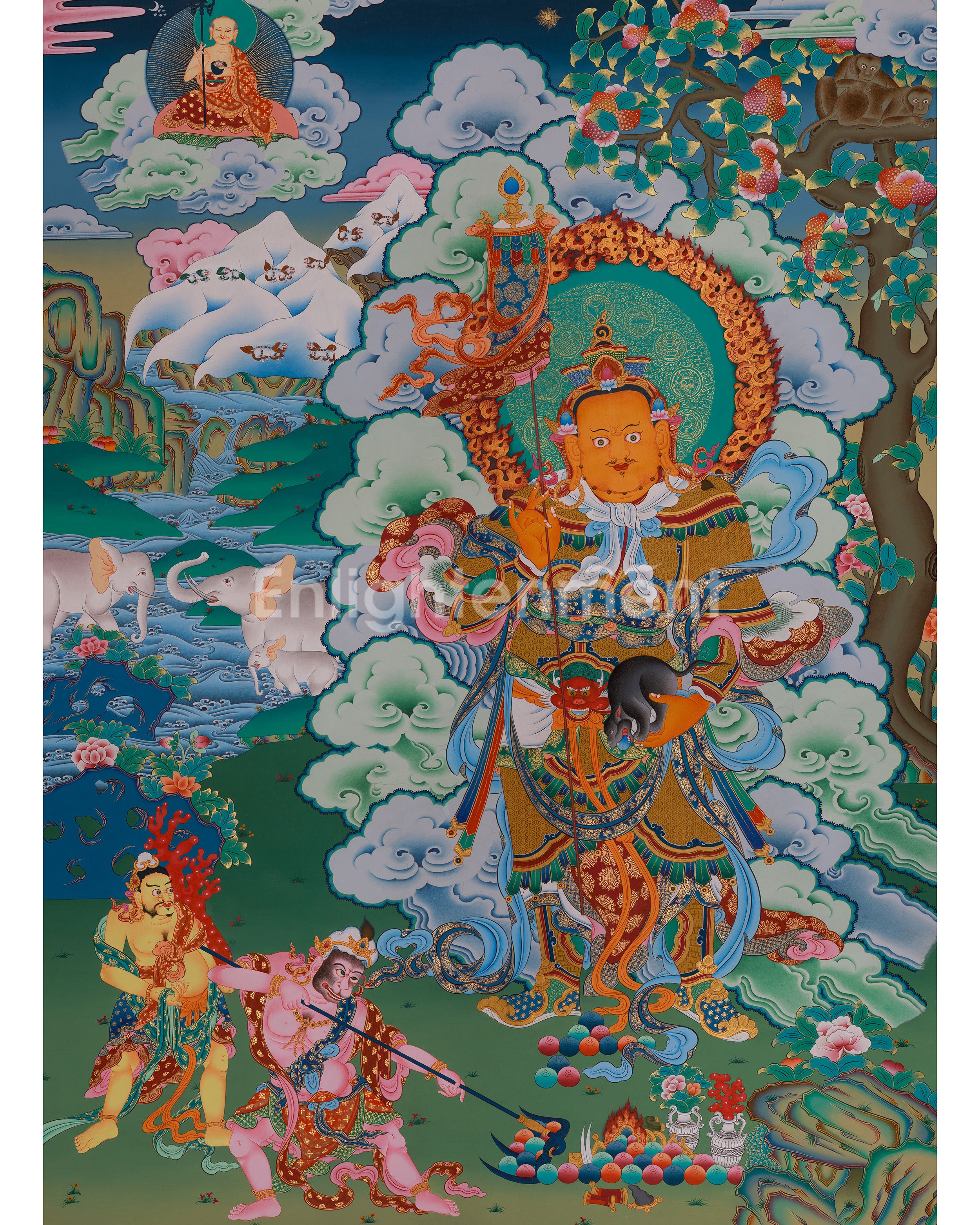 Traditional Thangka of Vaisravana