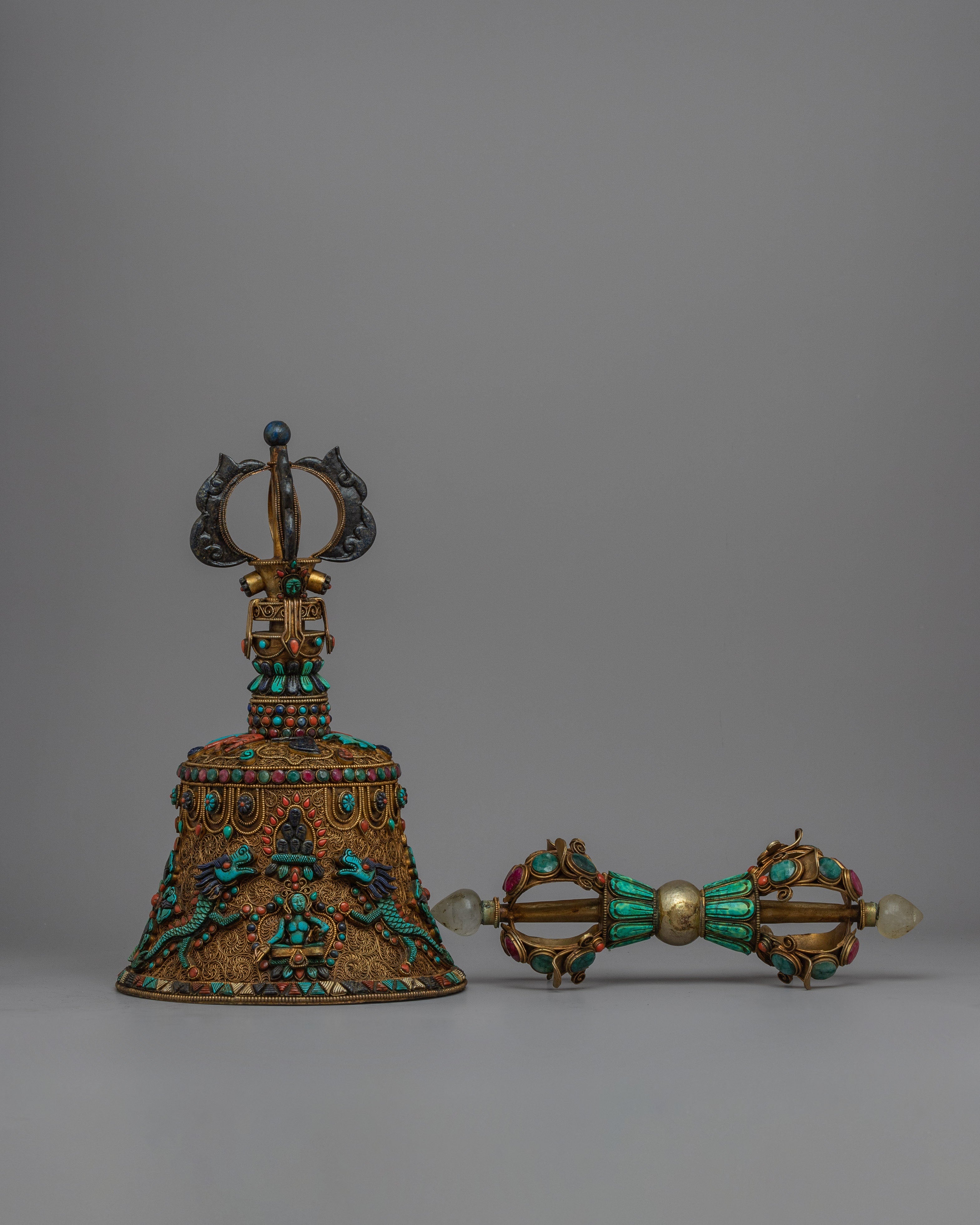 Copper Vajra and Bell Set
