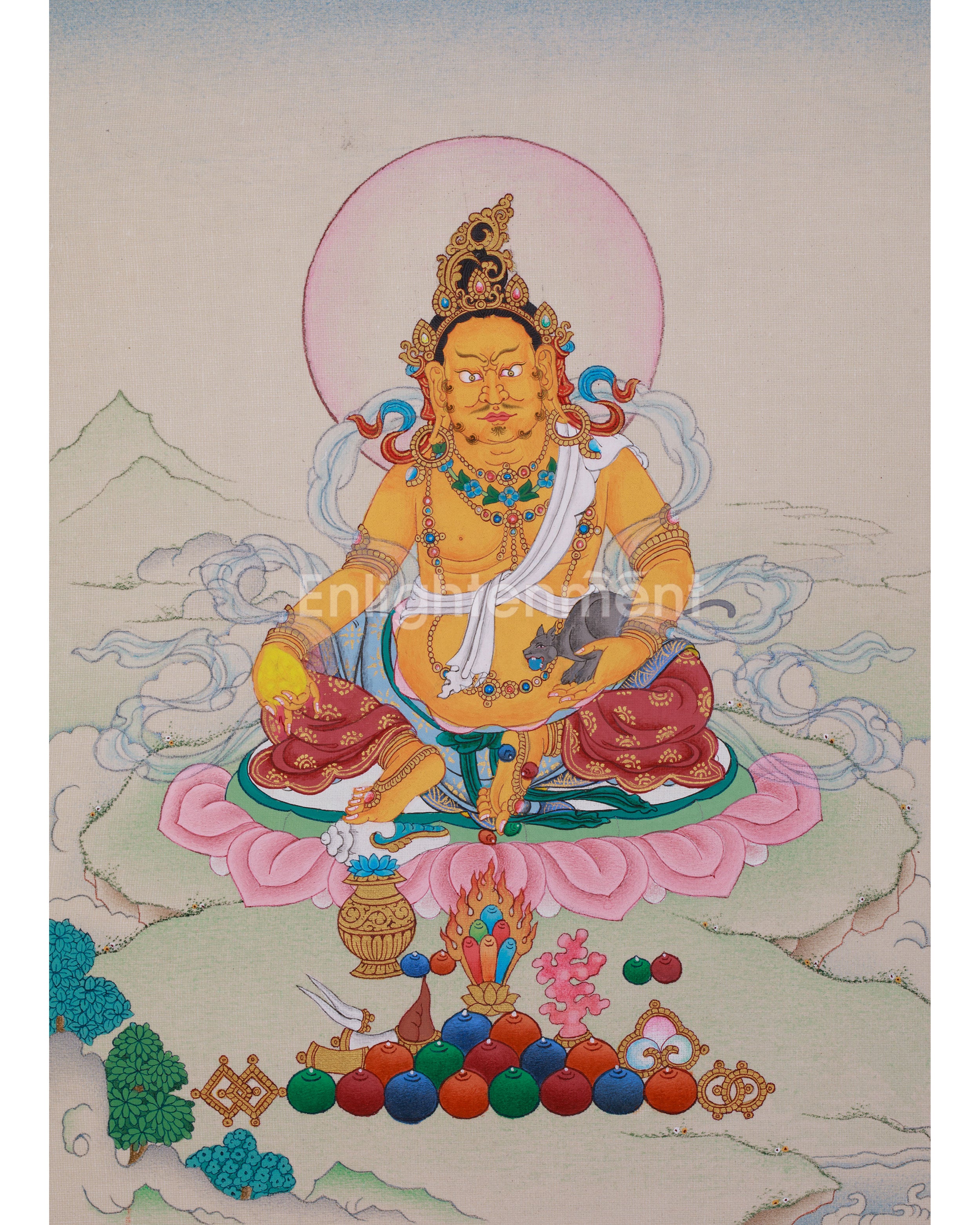 Vajrayana Abundance Deity Dzambhala Art