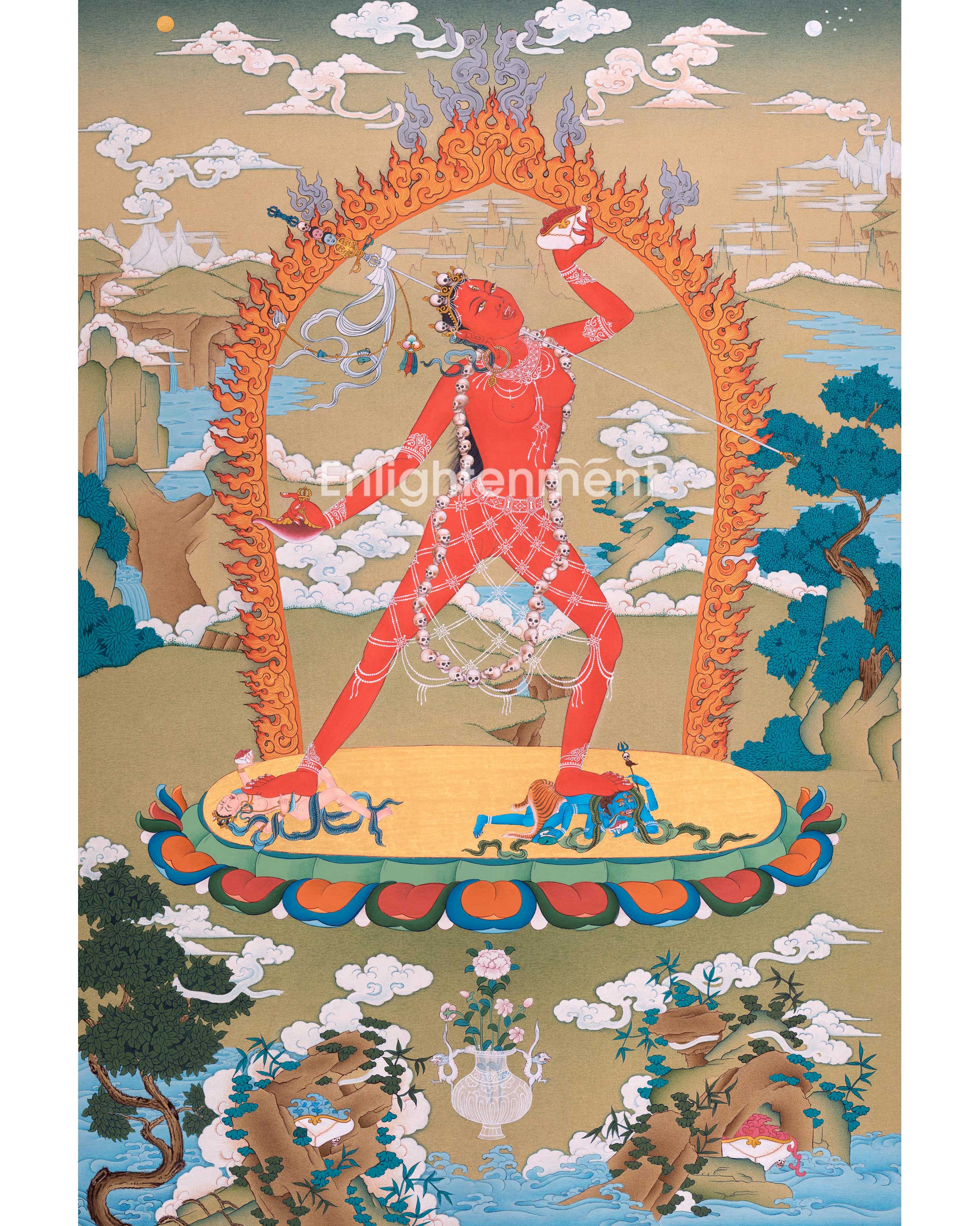 Hand Painted Thangka Of The Divine Feminine