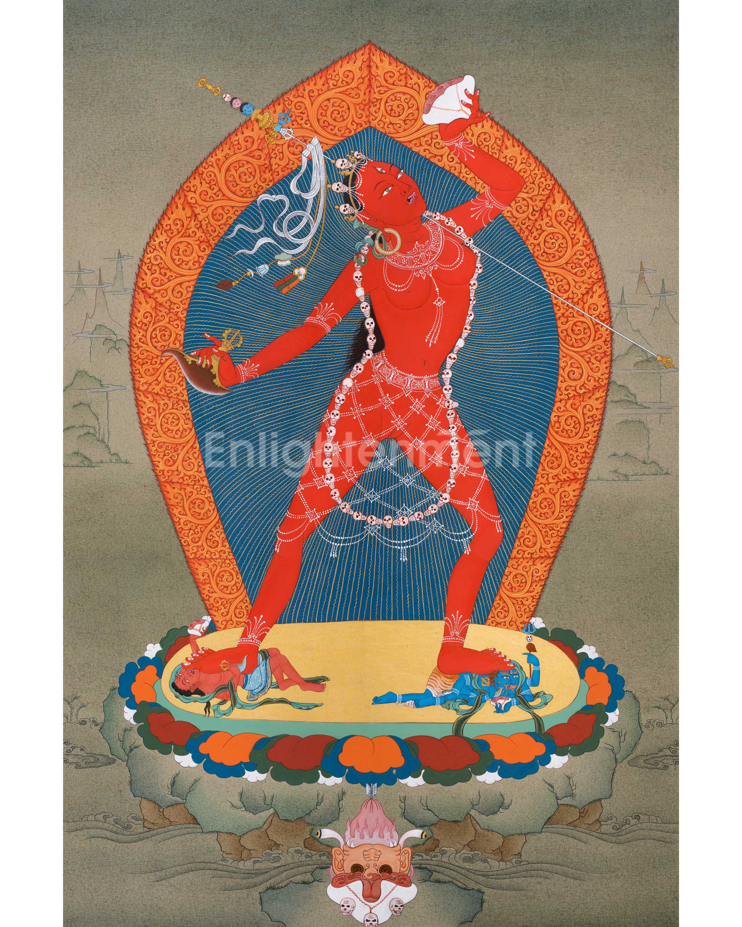 Fierce Vajrayogini Dakini Thangka | Tibetan Tantric Deity Painting