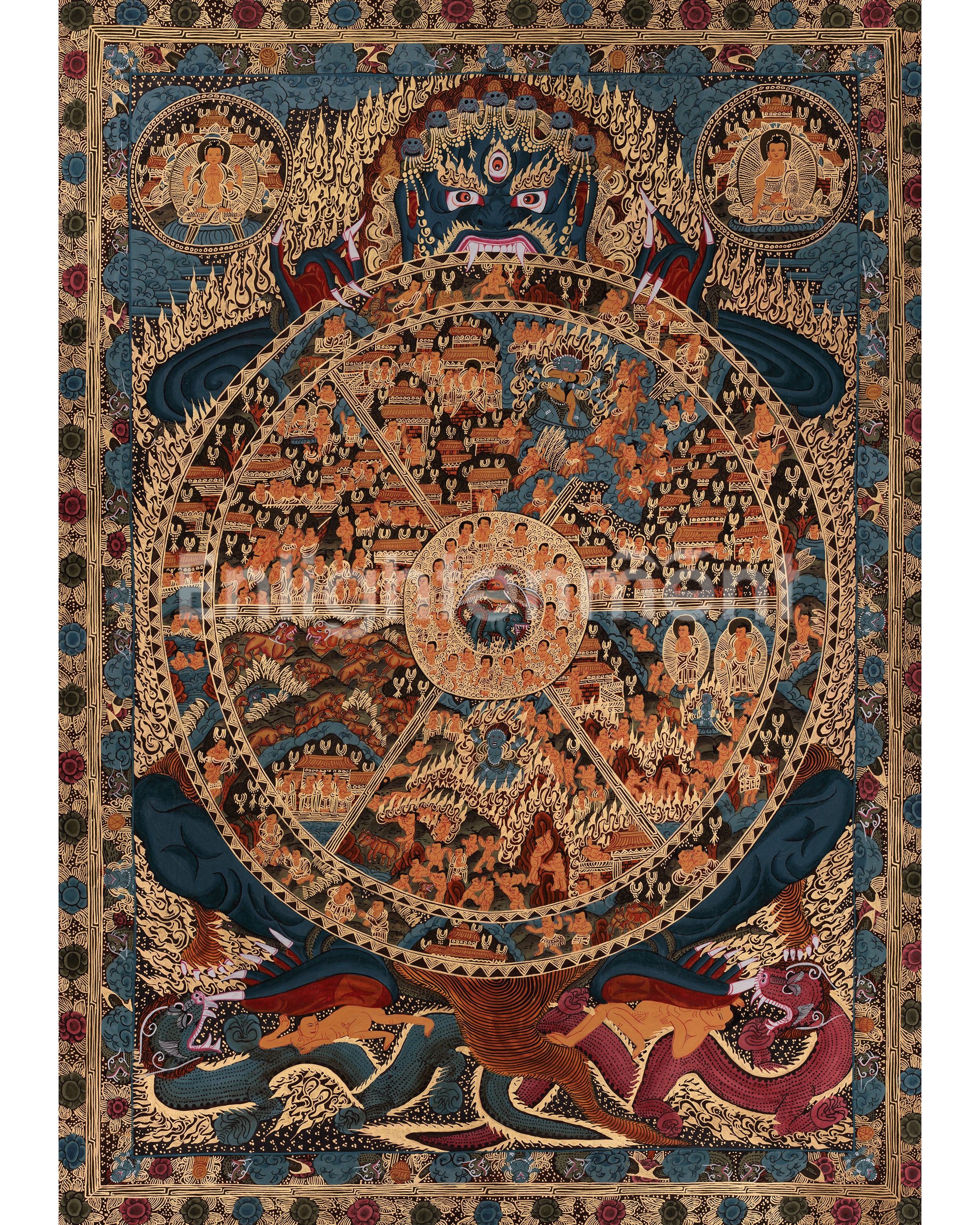 Wheel of Life Tibetan Thangka