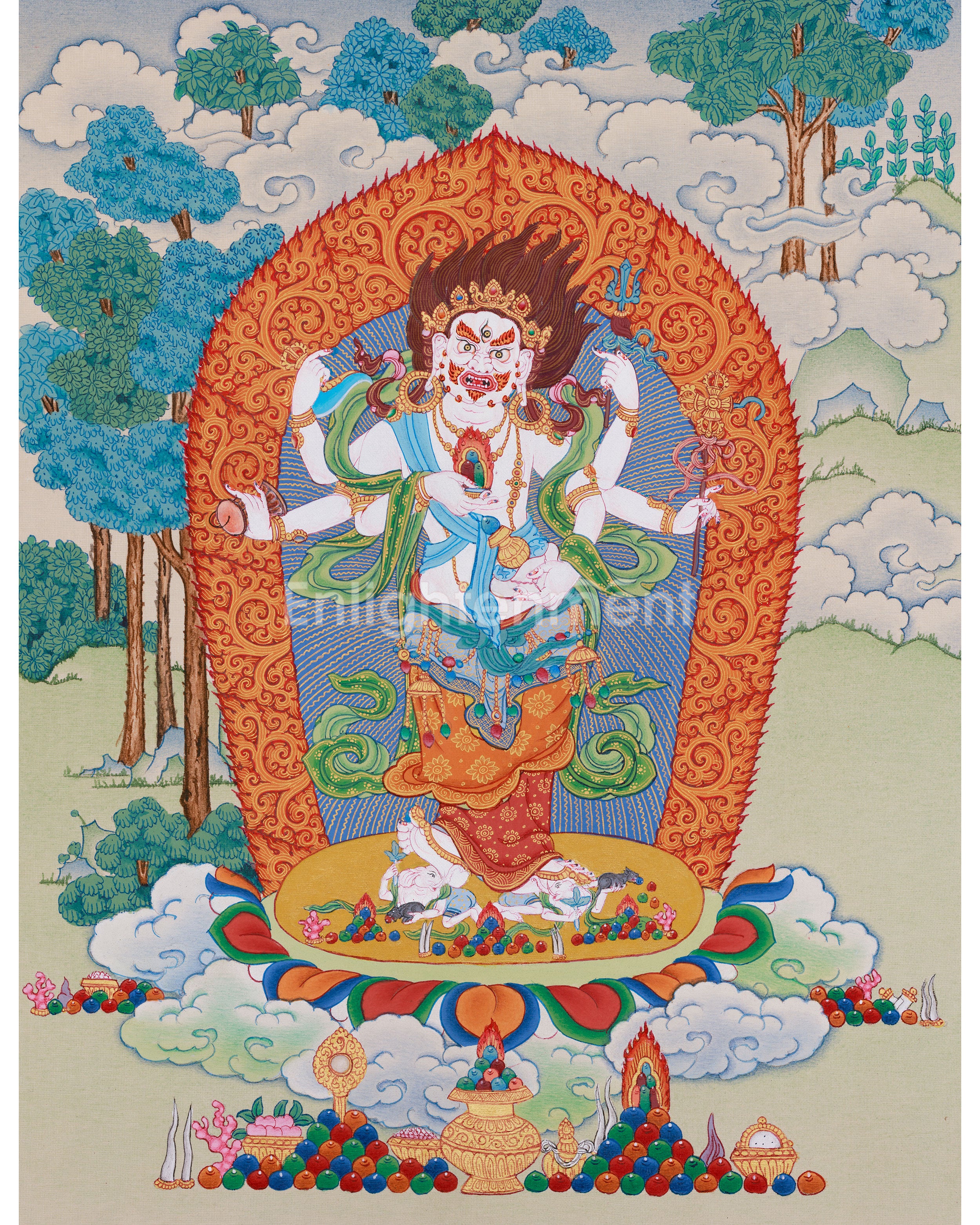 Wrathful White Mahakala