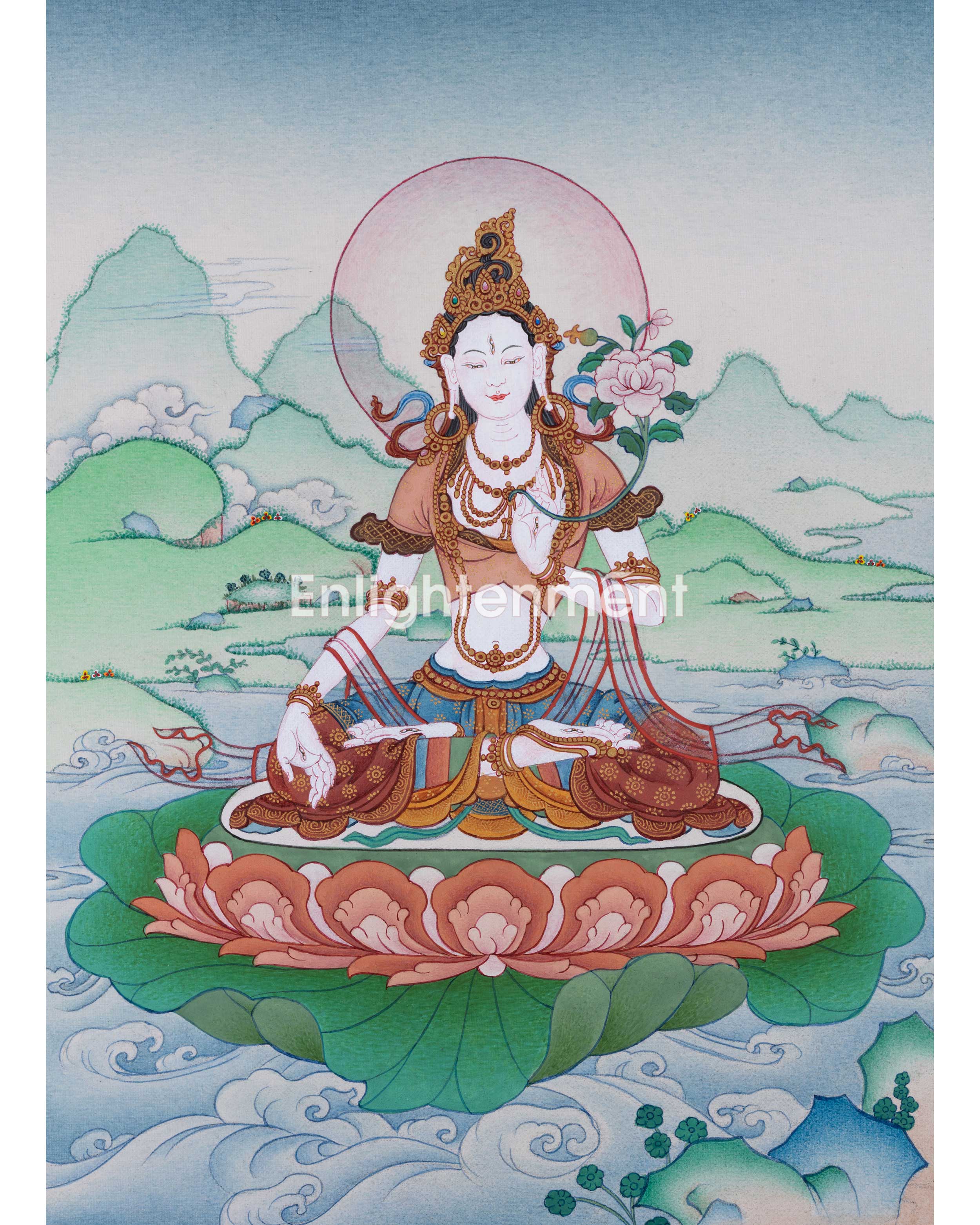 white tara thangka