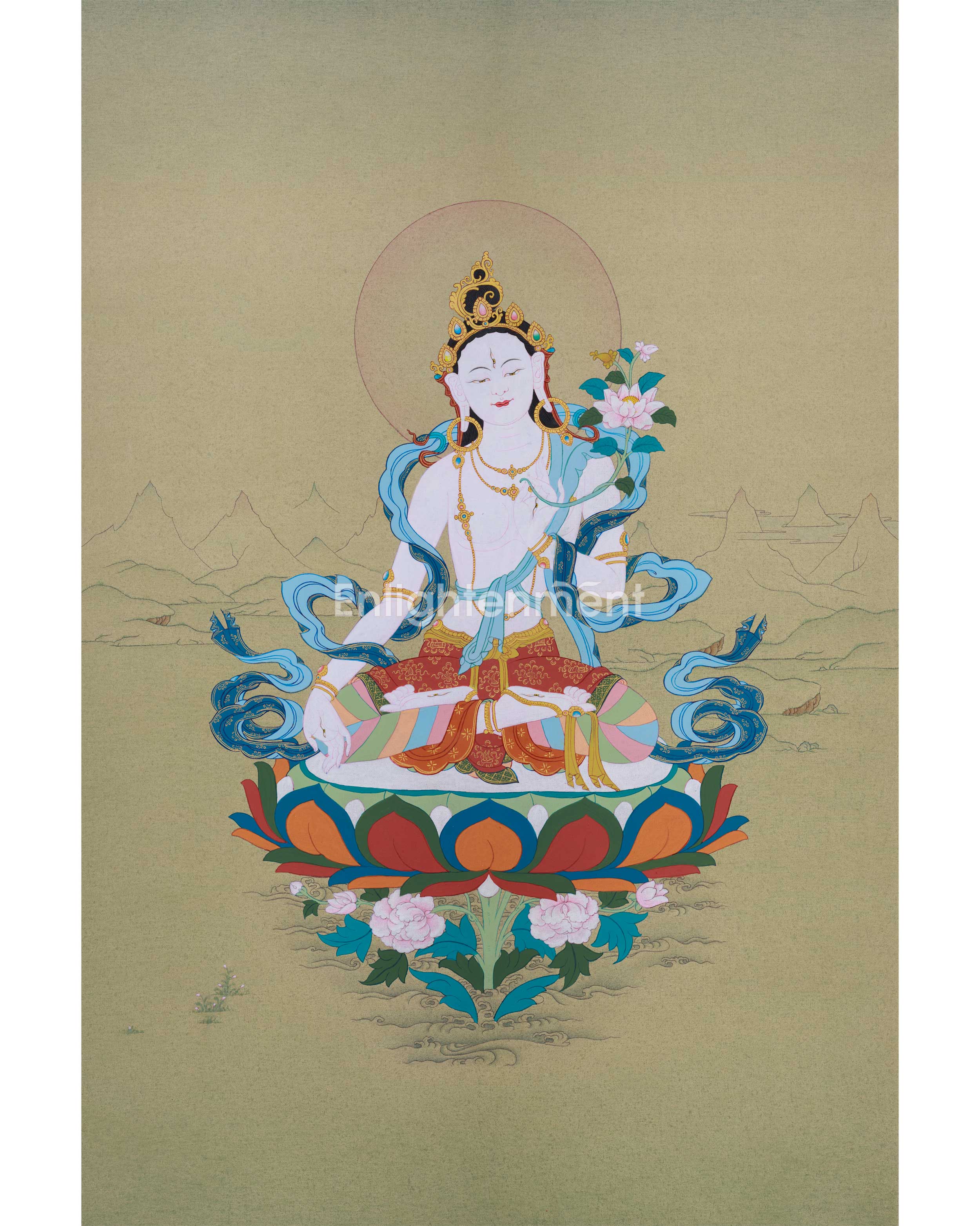 Karma Gadri Thangka of White Tara