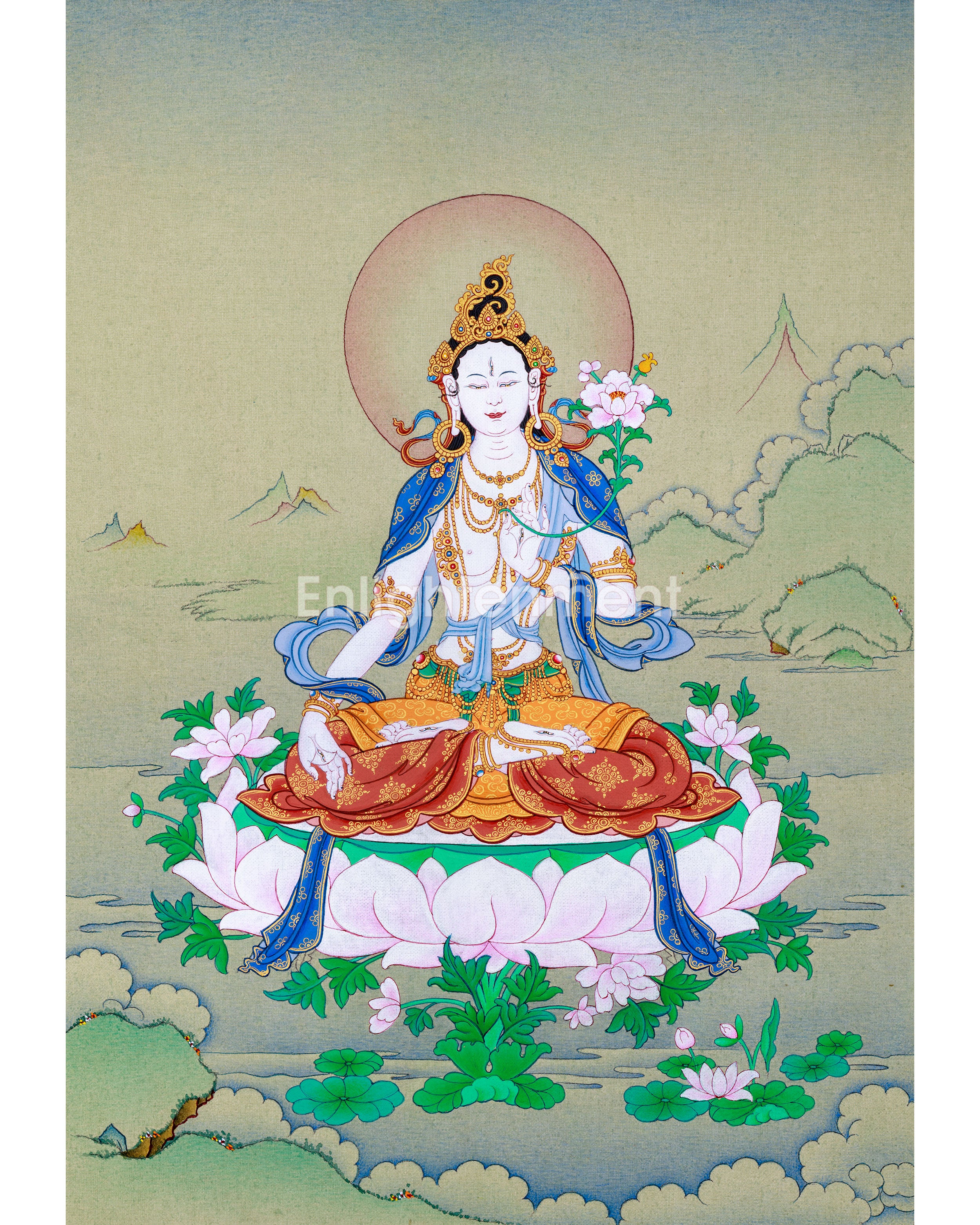 High Quality White Tara Thangka