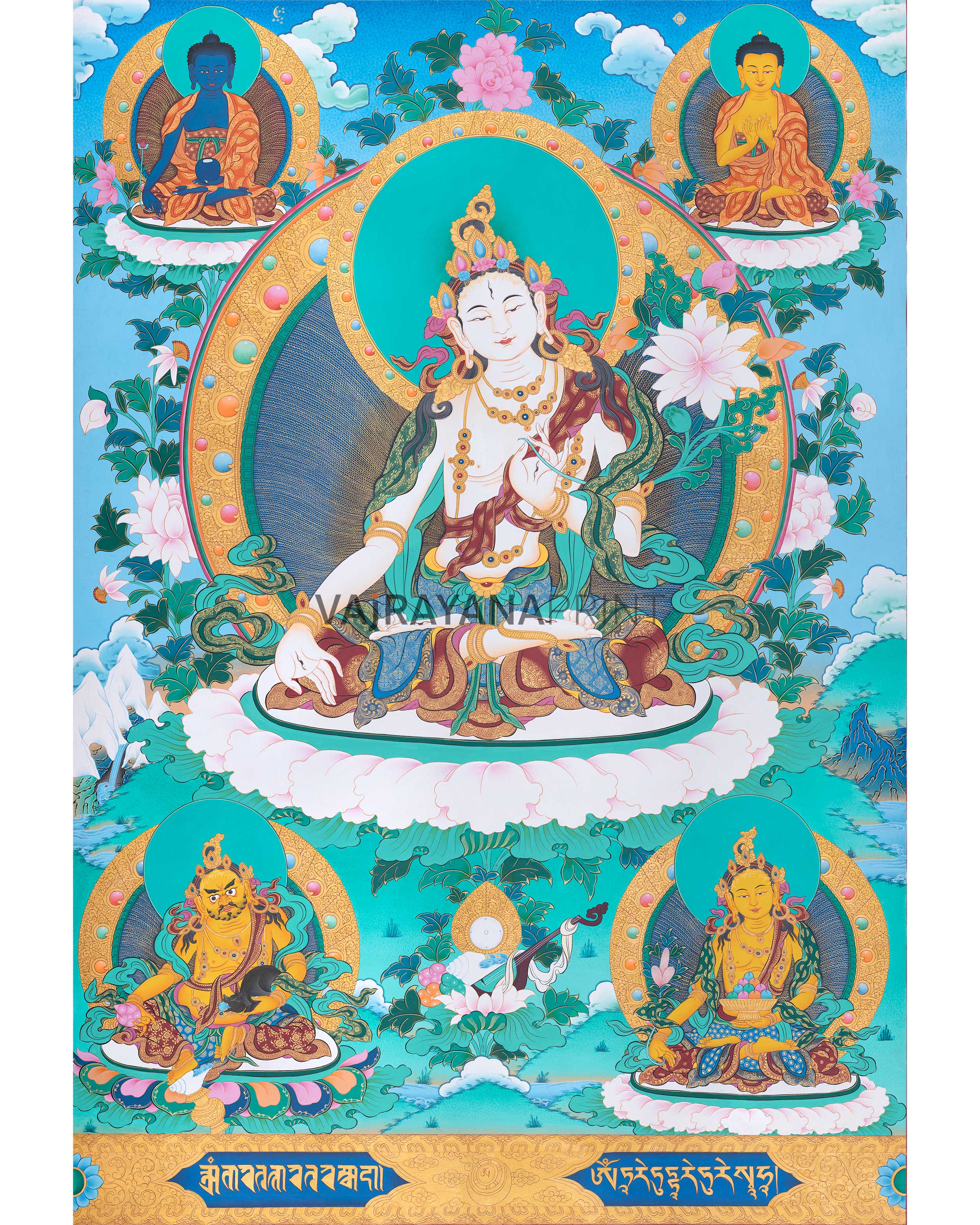 White Tara Thangka Print