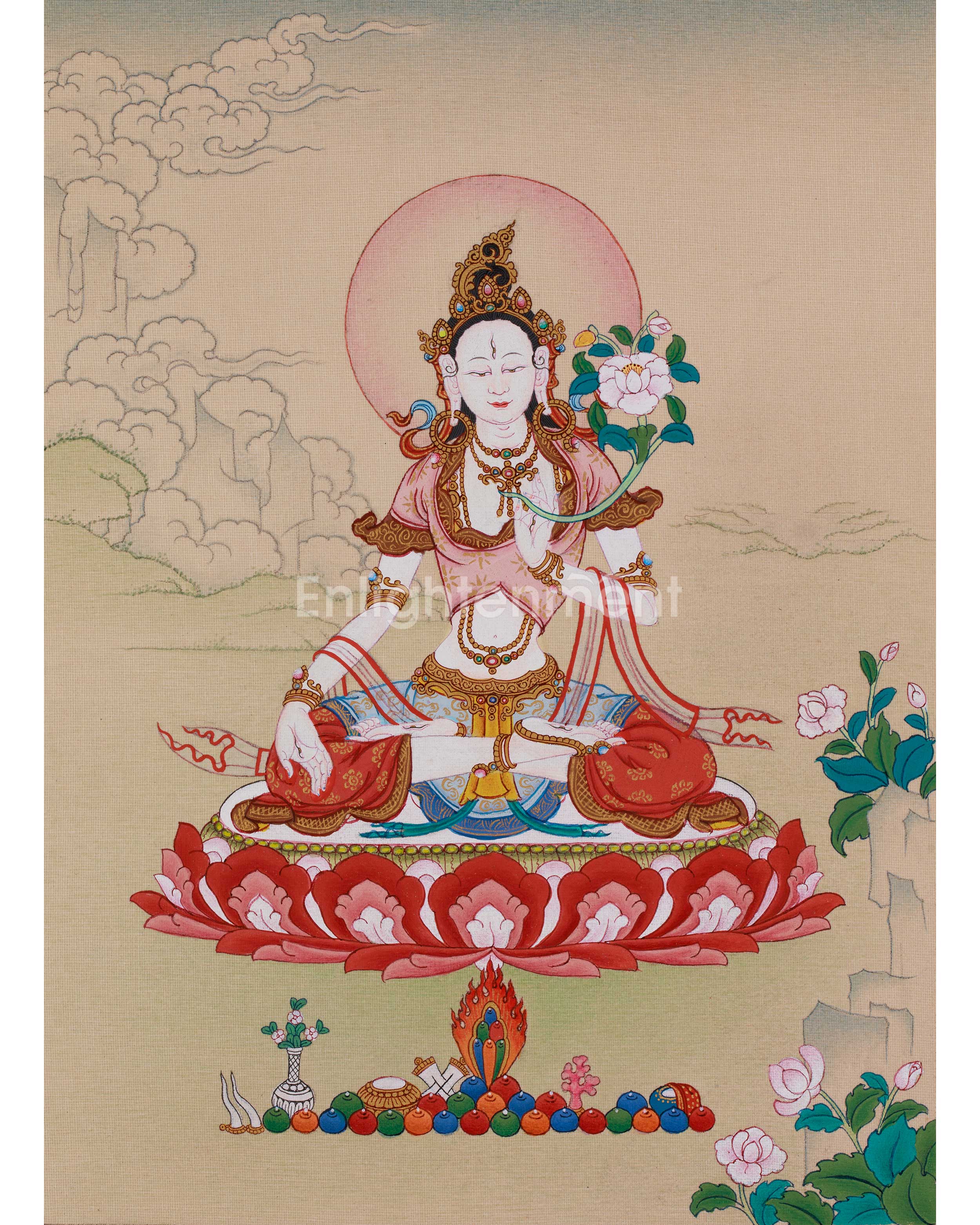 White Tara Compassion Art | Symbolized Longevity | Sita Tara display picture 1