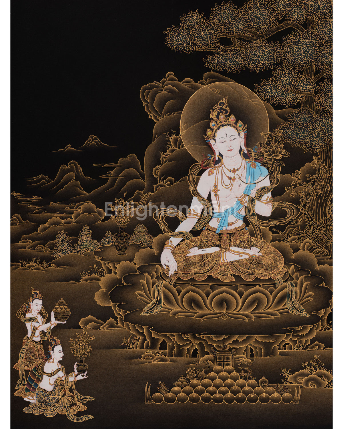 White Tara Peaceful Thangka