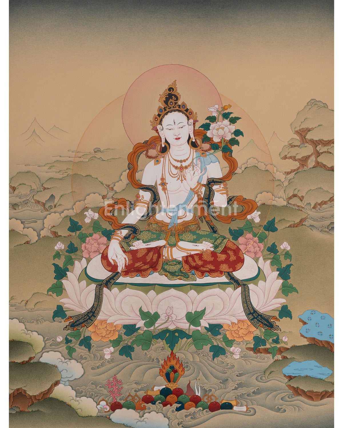 White Tara Sacred Buddhist Art