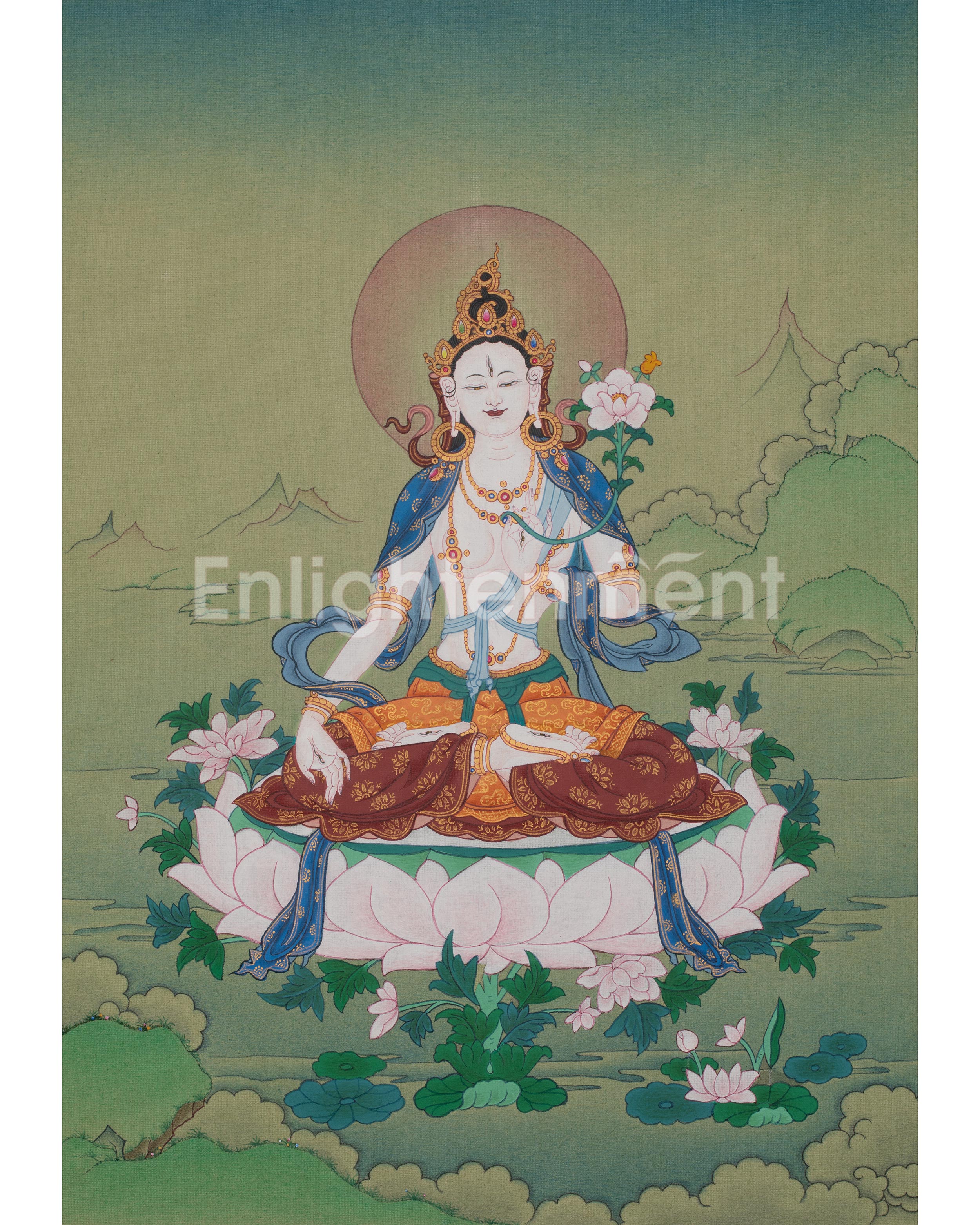 White Tara Tibetan Artwork