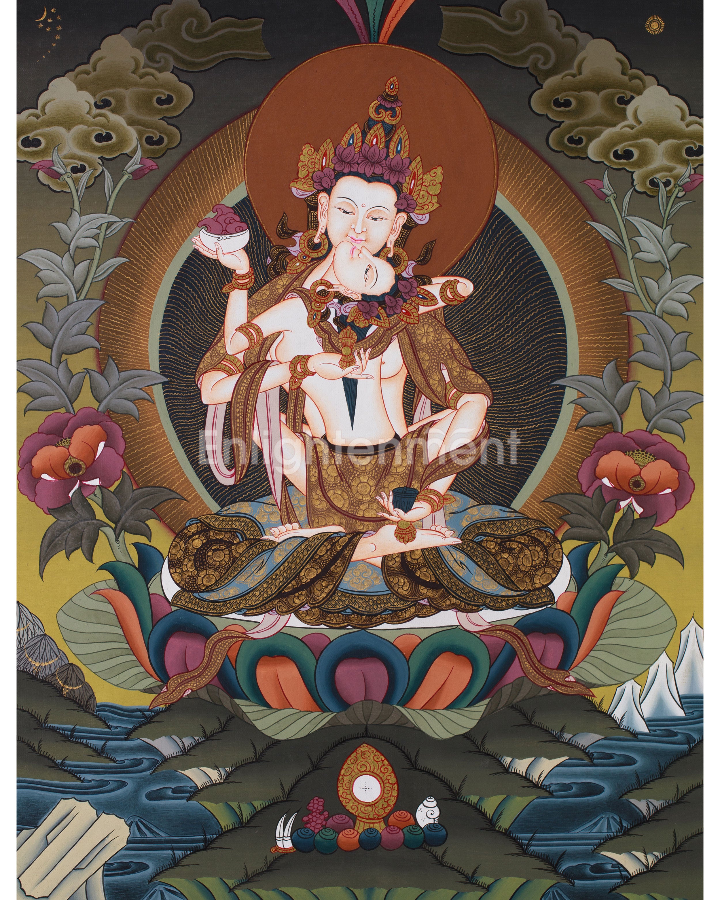 Vajrasattva Yab Yum Thangka