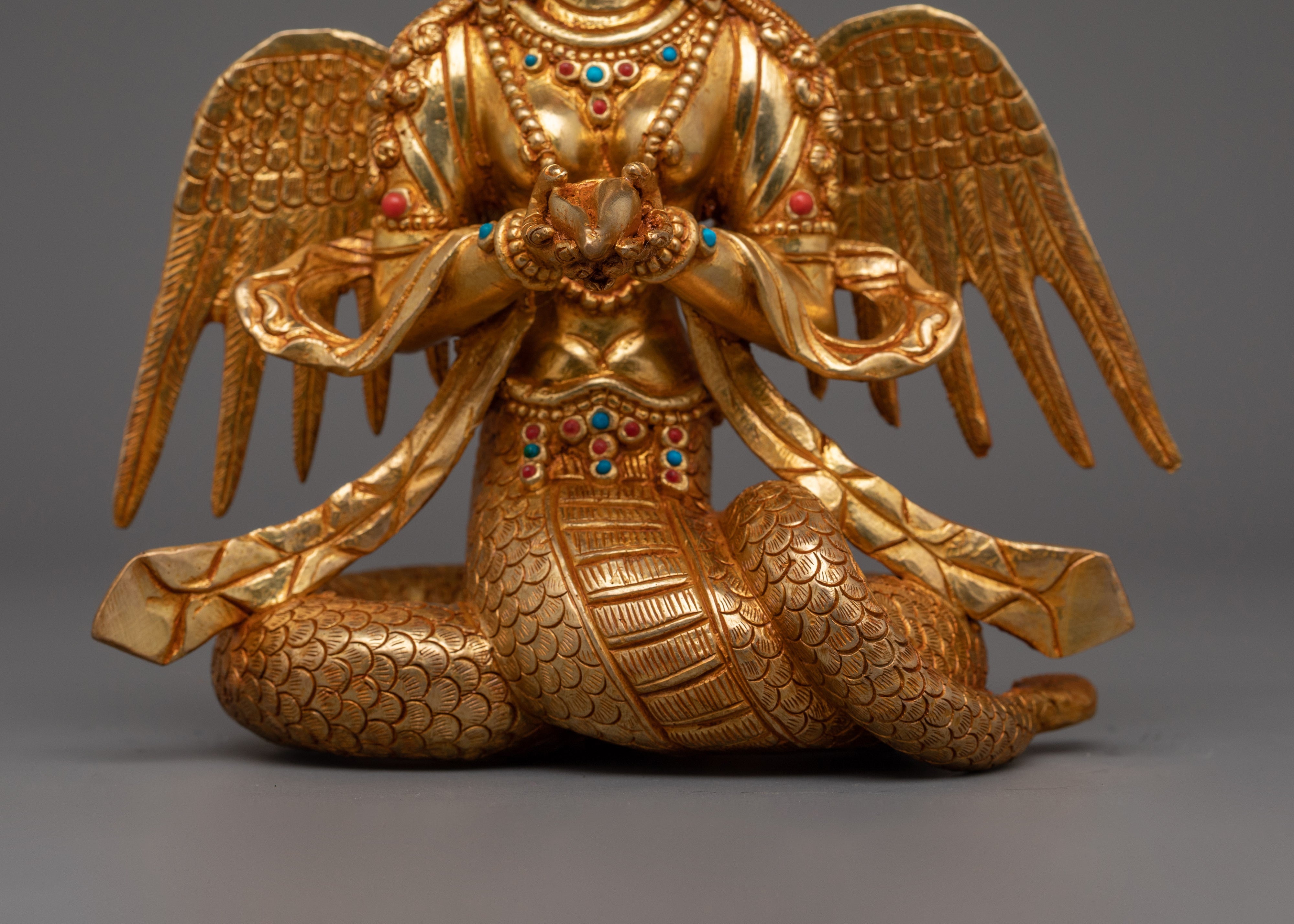 Handmade Statue of Nagkanya | A Sacred Guardian in Himalayan Art