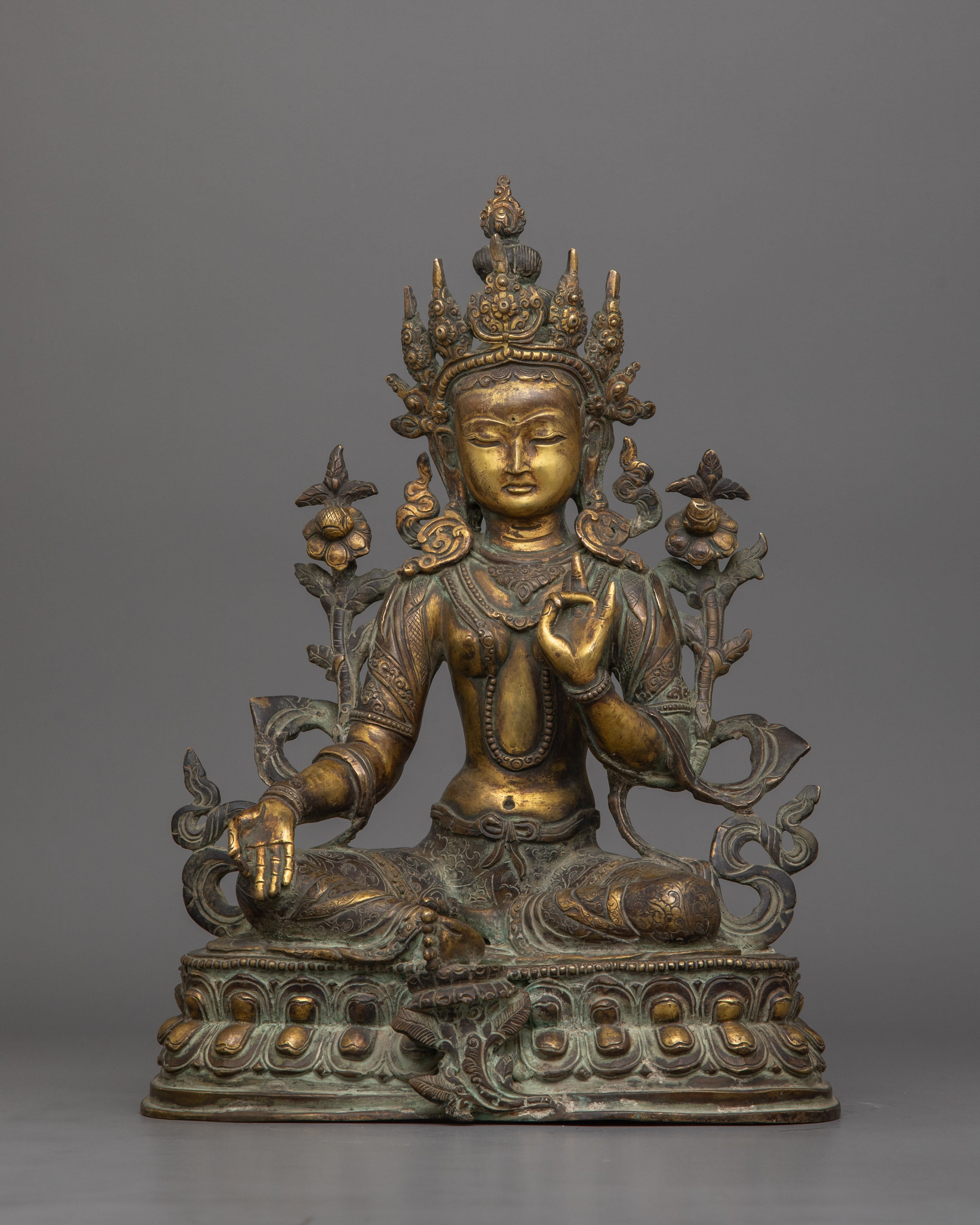 Antique finished Syamatara Statue