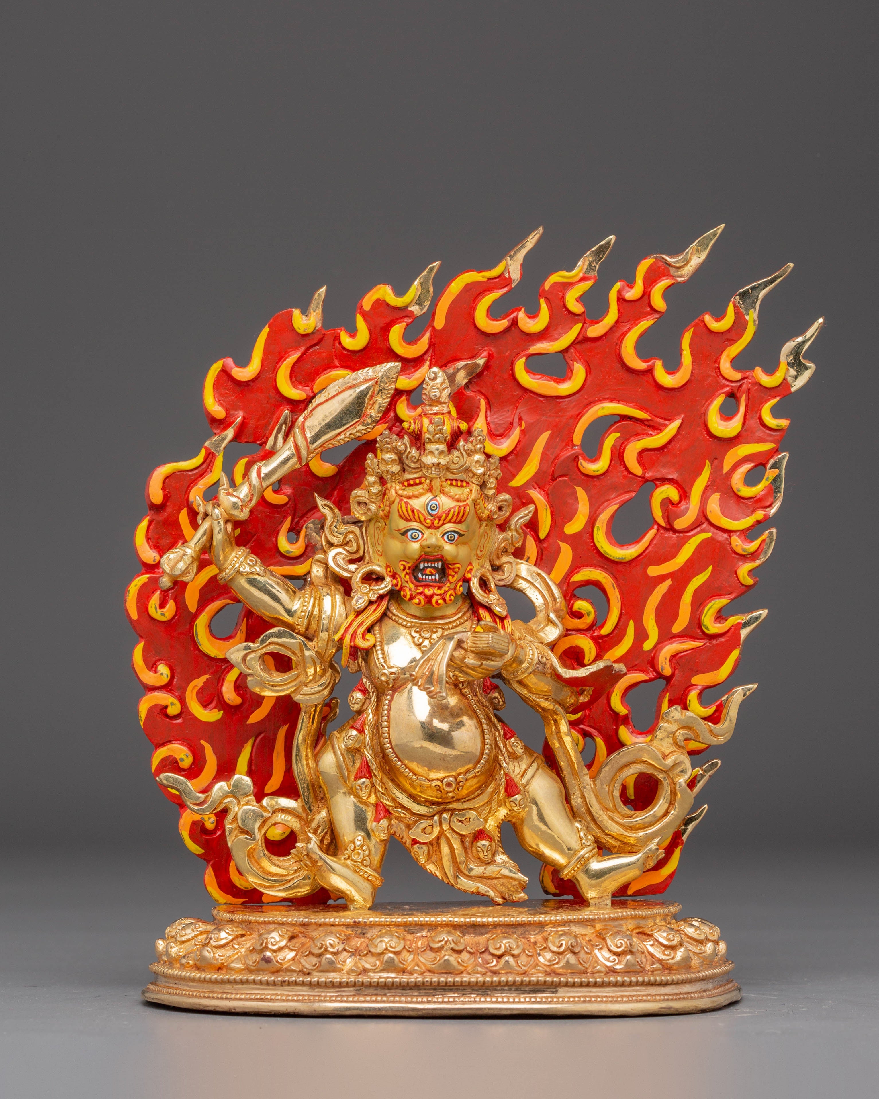 Wrathful Black Manjushri Statue | Tibetan Buddhist Deity of Wisdom