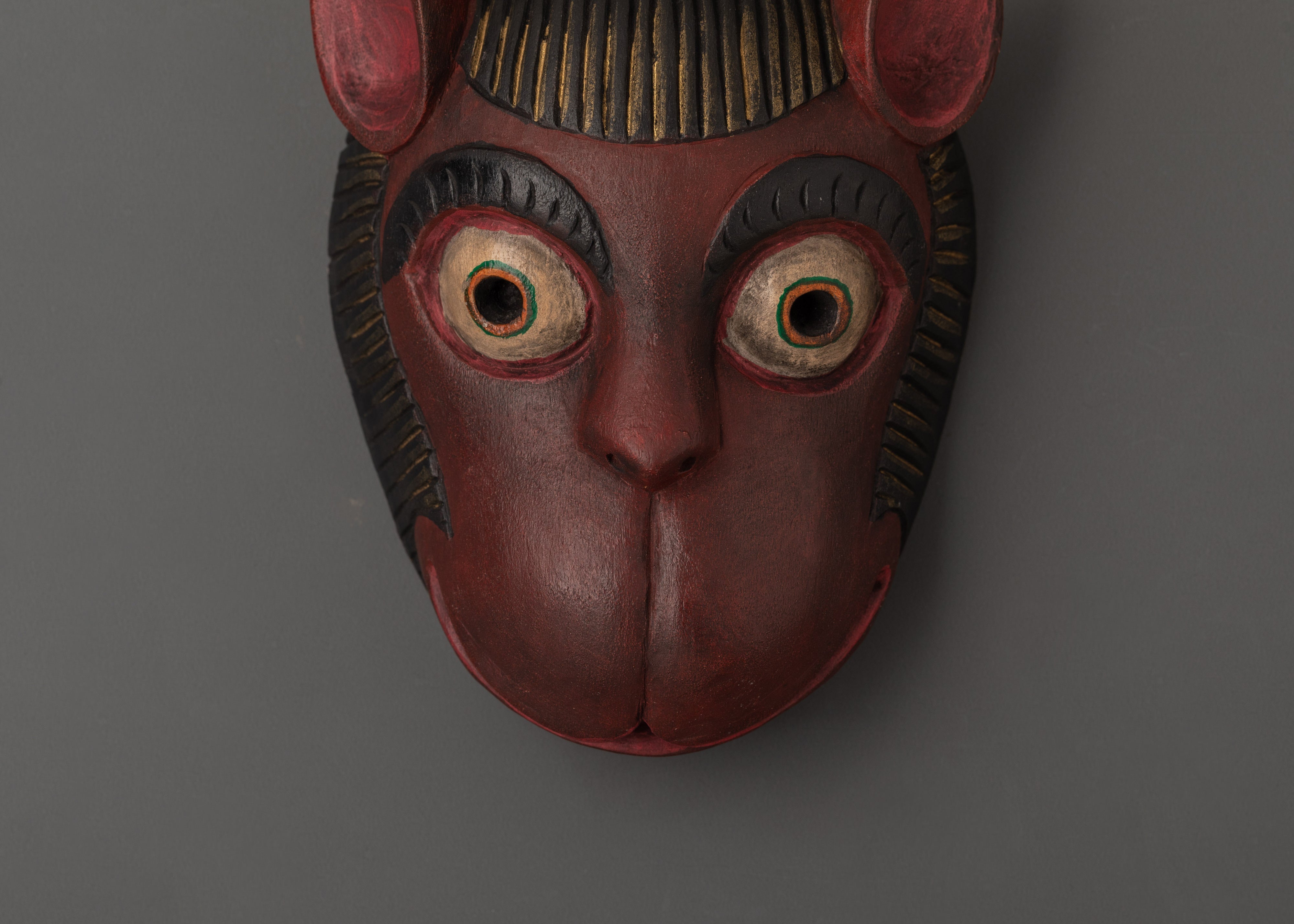 Tribal Monkey Mask Wall Hanging | Handcrafted Wooden Ethnic Decor