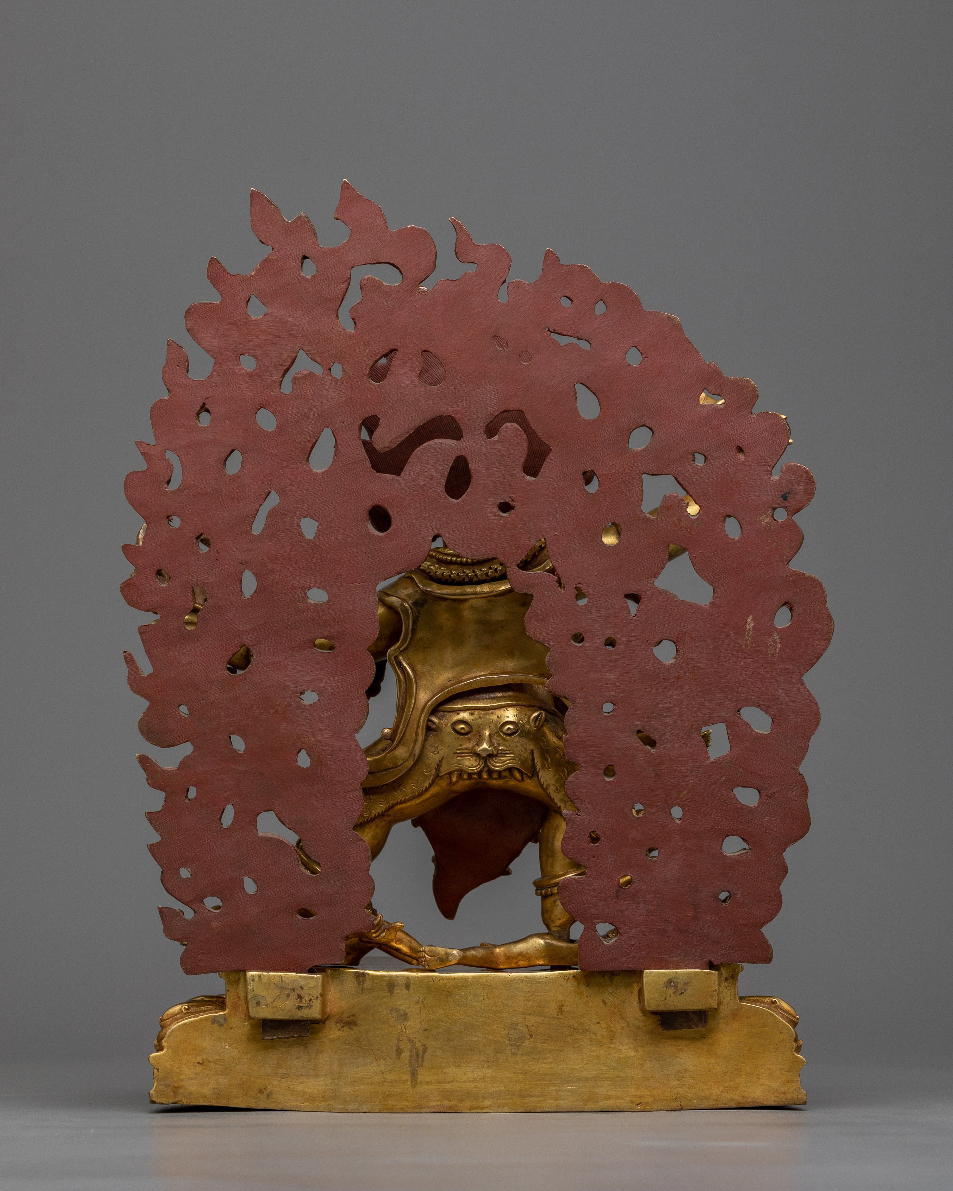 Fierce Guru Drakpo Idol | 24K Gold Gilded Copper Sculpture