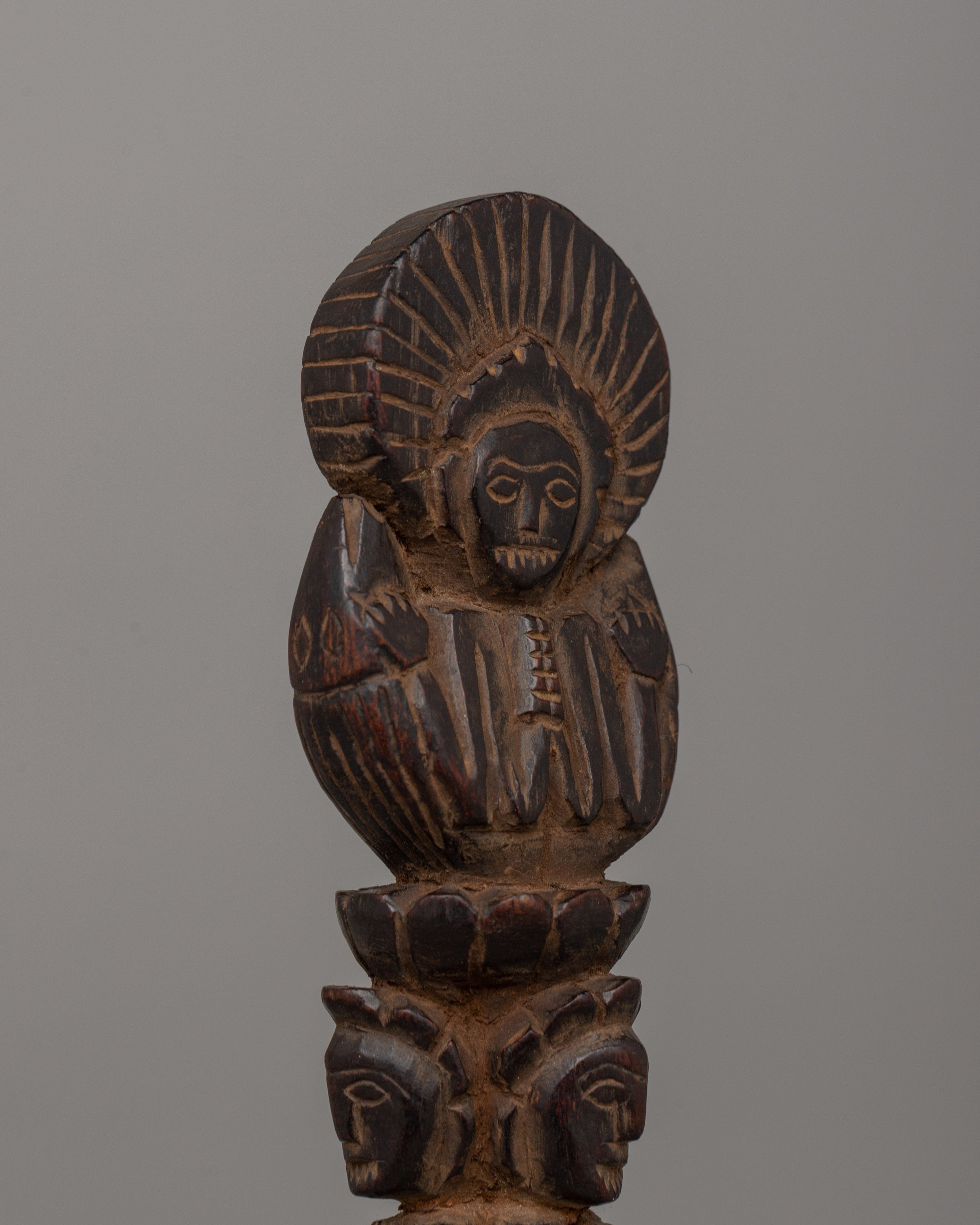 Wooden Dorje Phurba Dagger | Dagger for Ritual and Protection